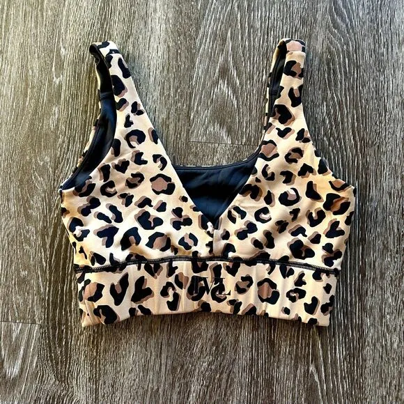 NWOT IVL Collective Into The Wild Power Sports Bra Leopard Print Size 6 Cheetah