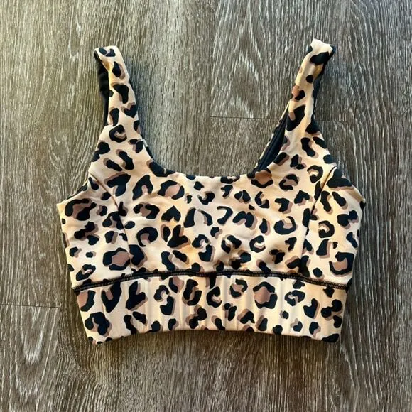 NWOT IVL Collective Into The Wild Power Sports Bra Leopard Print Size 6 Cheetah