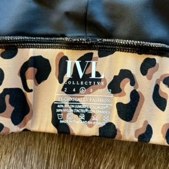 NWOT IVL Collective Into The Wild Power Sports Bra Leopard Print Size 6 Cheetah
