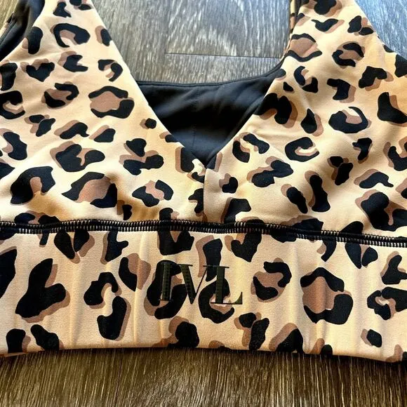 NWOT IVL Collective Into The Wild Power Sports Bra Leopard Print Size 6 Cheetah