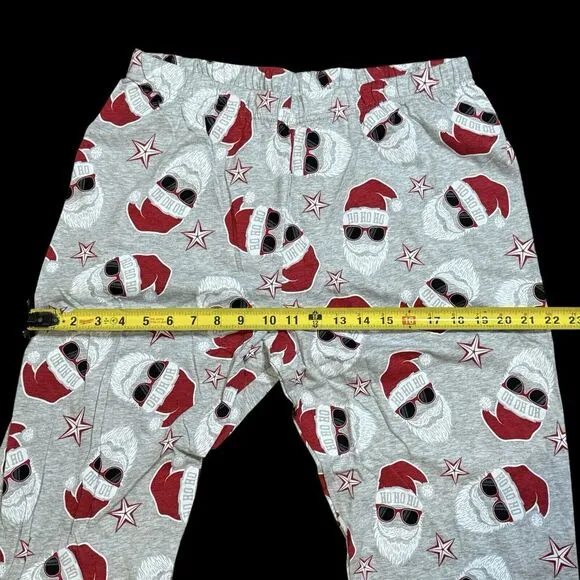 NWT Children's Place Adult Family Glow Christmas Santa Cotton Pajamas Unisex M