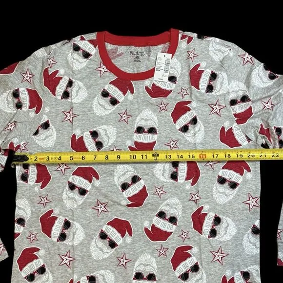 NWT Children's Place Adult Family Glow Christmas Santa Cotton Pajamas Unisex M