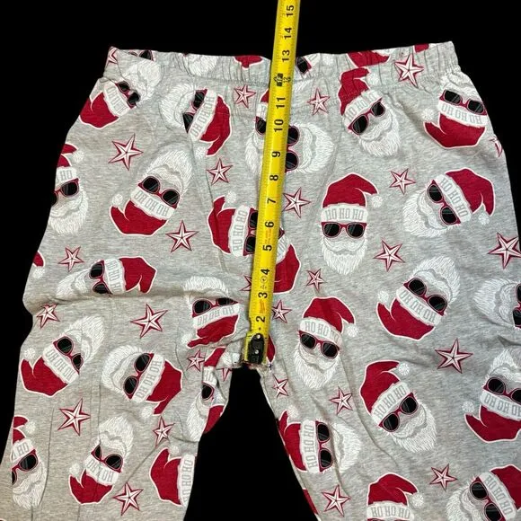 NWT Children's Place Adult Family Glow Christmas Santa Cotton Pajamas Unisex M