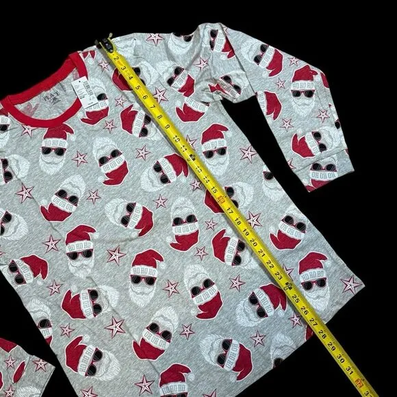 NWT Children's Place Adult Family Glow Christmas Santa Cotton Pajamas Unisex M