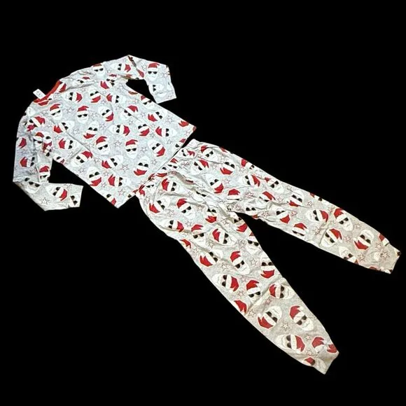NWT Children's Place Adult Family Glow Christmas Santa Cotton Pajamas Unisex M