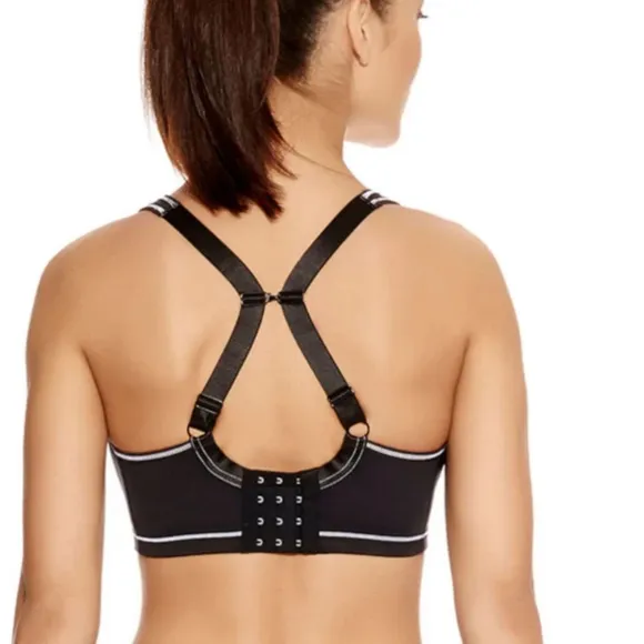 NWT Freya Sonic Storm Underwire Moulded Sports Bra 34K Black