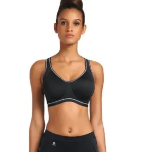 NWT Freya Sonic Storm Underwire Moulded Sports Bra 34K Black
