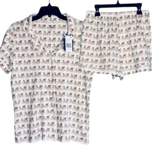 NWT Ro's Garden Bicycle 2 Piece Pima Cotton Pajama Set Size Women's Size Small