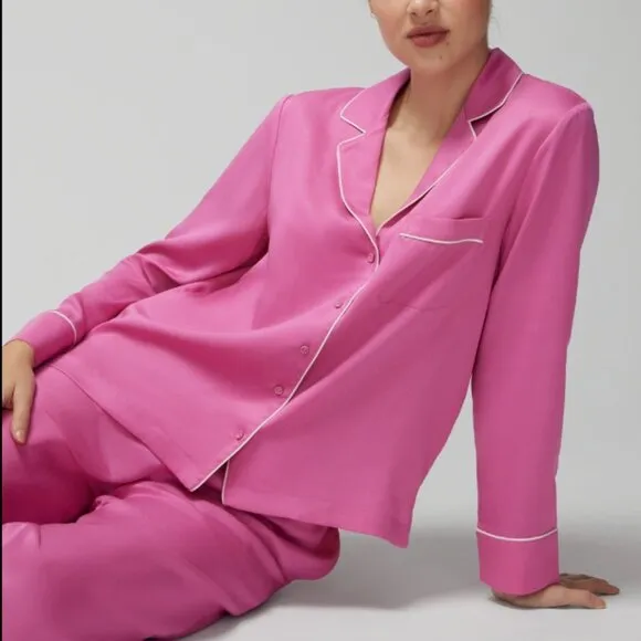 NWT Soma Woven Long Sleeve Pajama Set