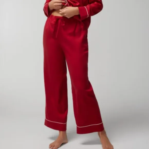 NWT Soma Woven Long Sleeve Pajama Set