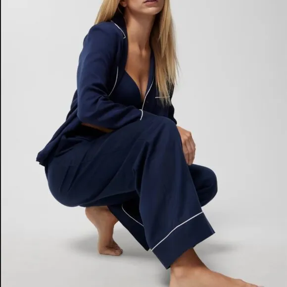 NWT Soma Woven Long Sleeve Pajama Set