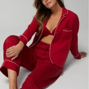 NWT Soma Woven Long Sleeve Pajama Set