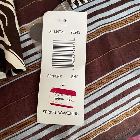 NWT Sunny Leigh Spring Awakening Zebra Cropped Blazer Jacket 3/4 Sleeve
