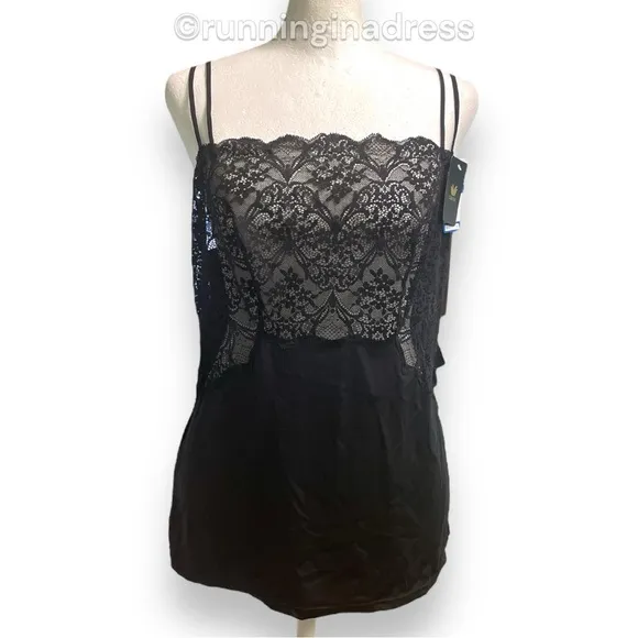 NWT Wacoal Lace Impression Camisole Size XL In Black
