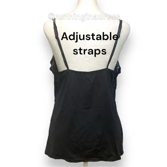 NWT Wacoal Lace Impression Camisole Size XL In Black