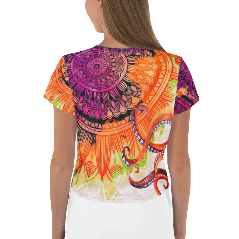 Octopus Mandala - Crop Tee
