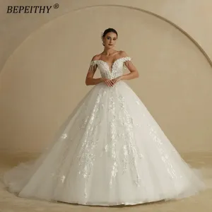 Off Shoulder Sleeveless Flore Princess Wedding Gown For Women