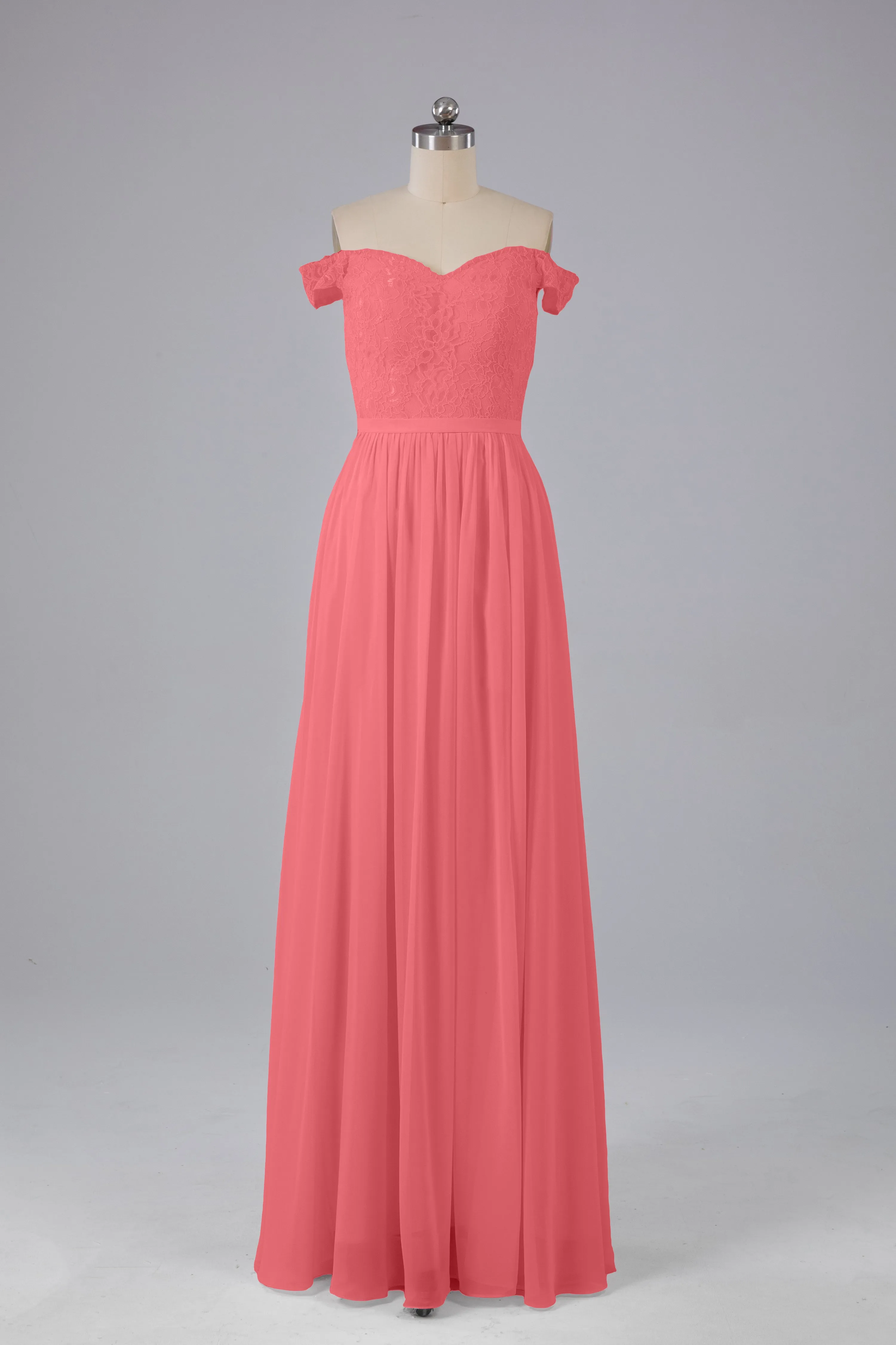 Off The Shoulder Long Bridesmaid Dresses