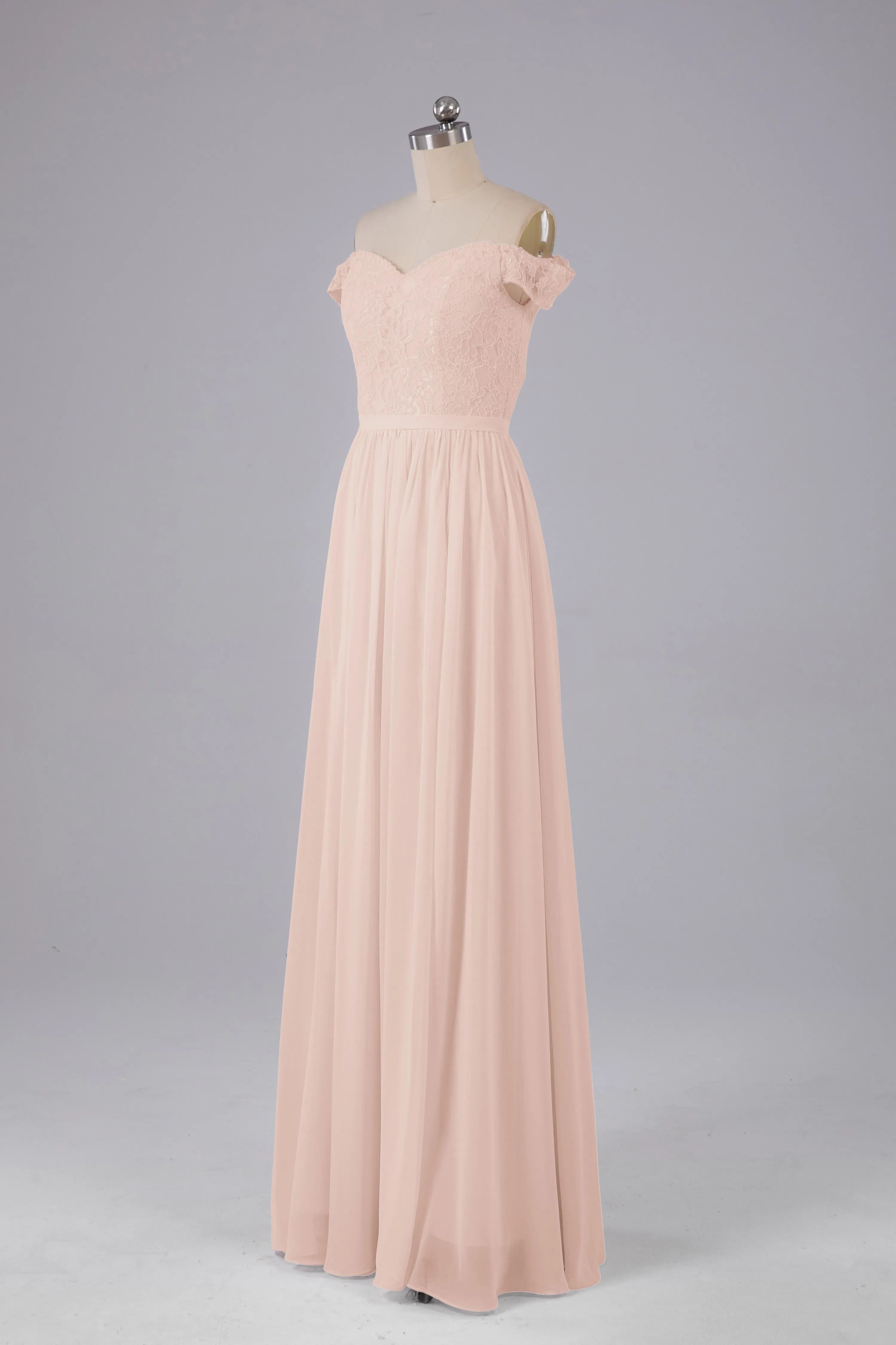 Off The Shoulder Long Bridesmaid Dresses