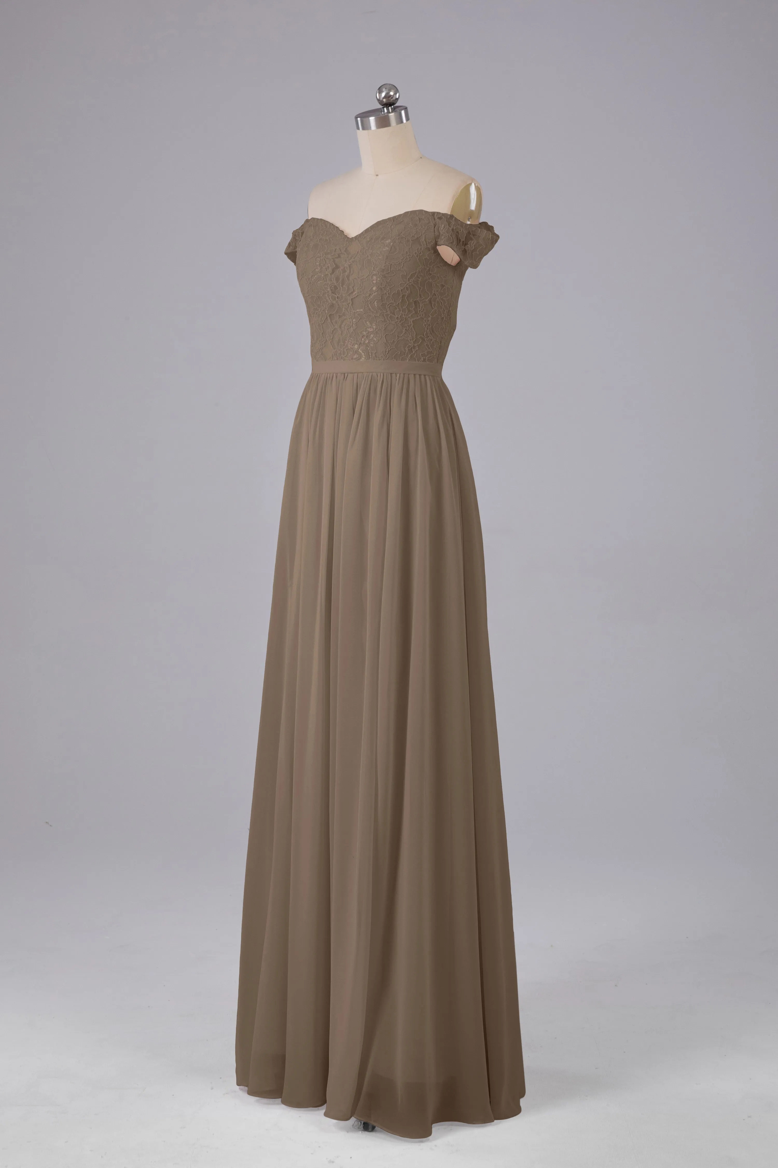 Off The Shoulder Long Bridesmaid Dresses