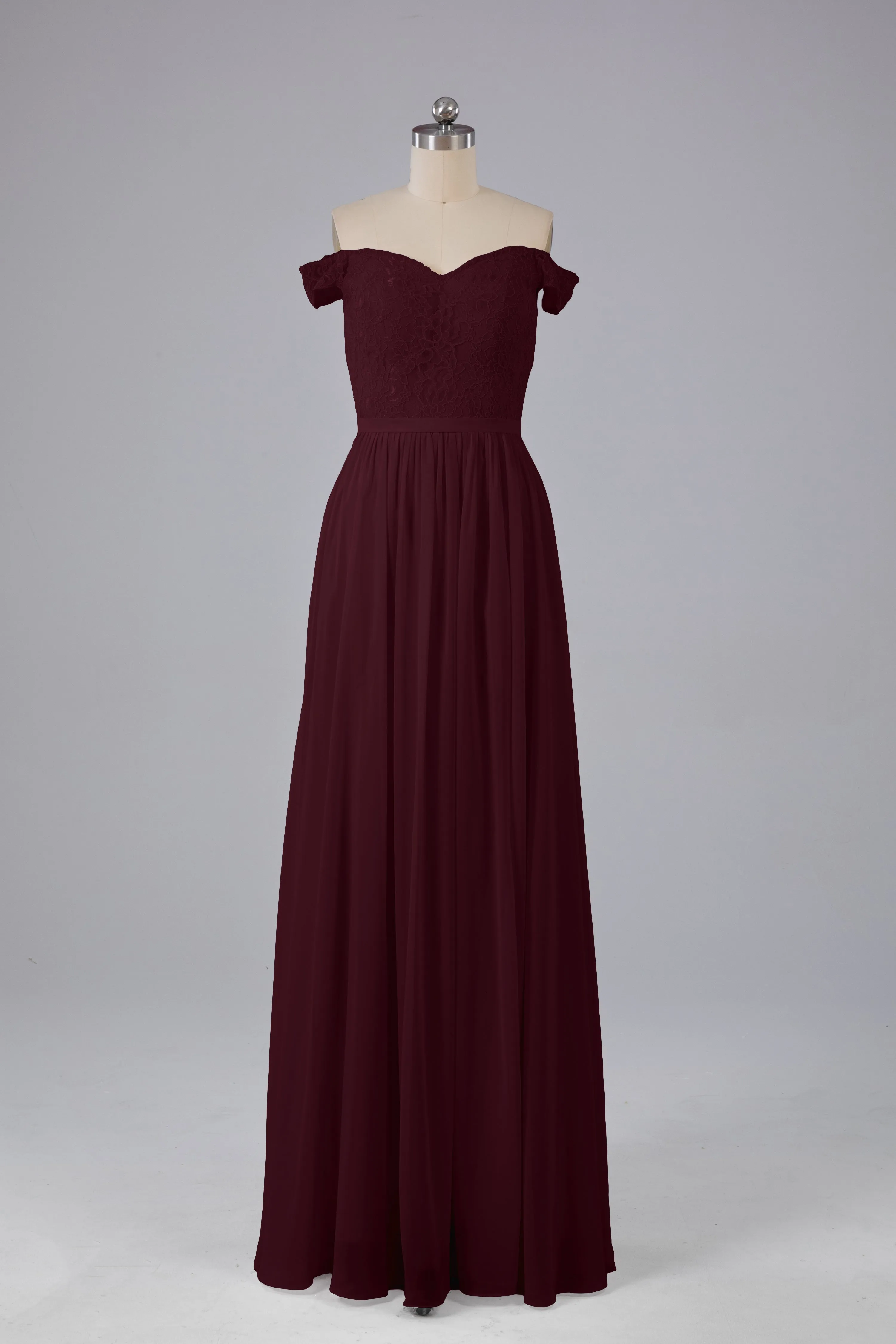 Off The Shoulder Long Bridesmaid Dresses