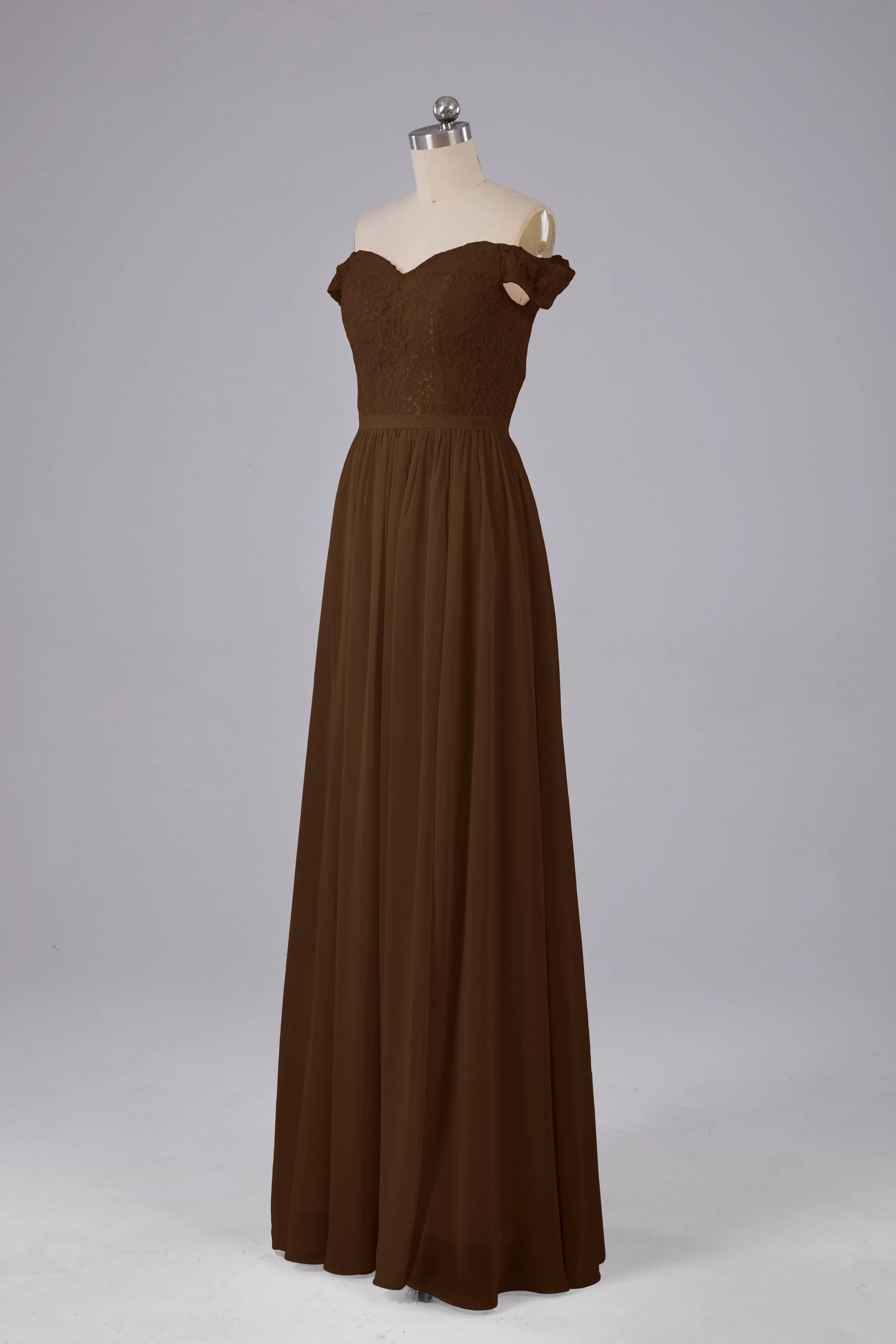 Off The Shoulder Long Bridesmaid Dresses