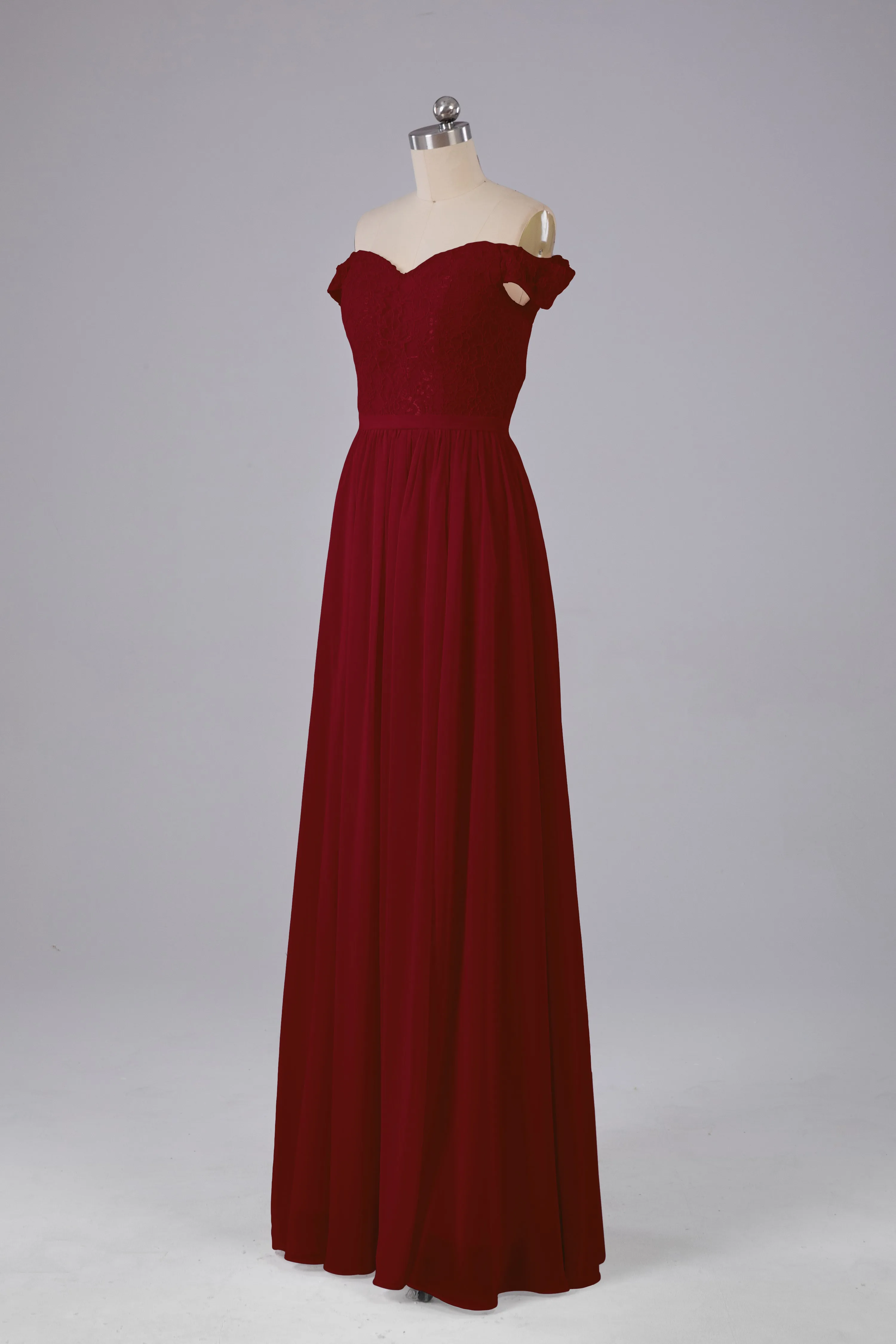 Off The Shoulder Long Bridesmaid Dresses
