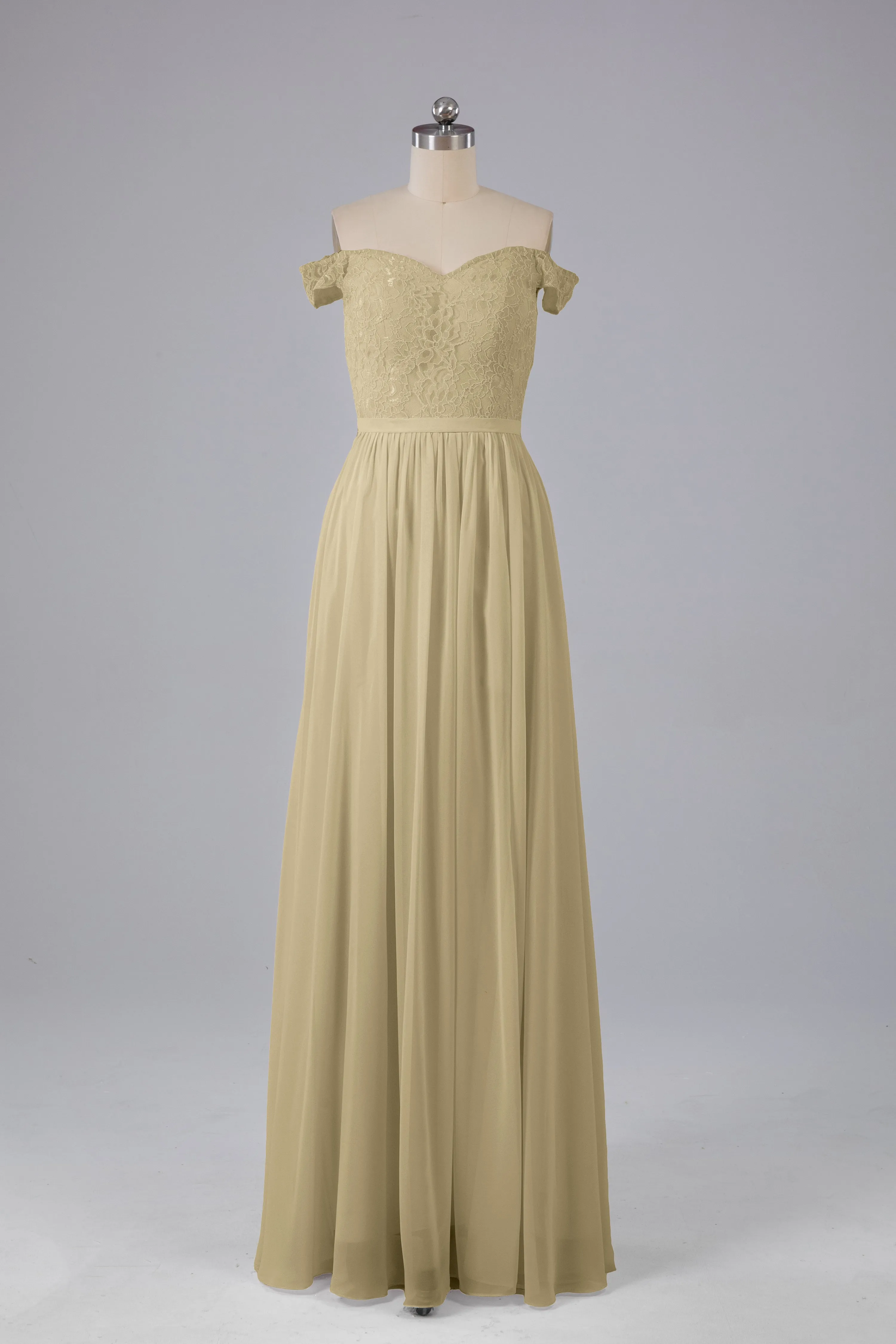 Off The Shoulder Long Bridesmaid Dresses