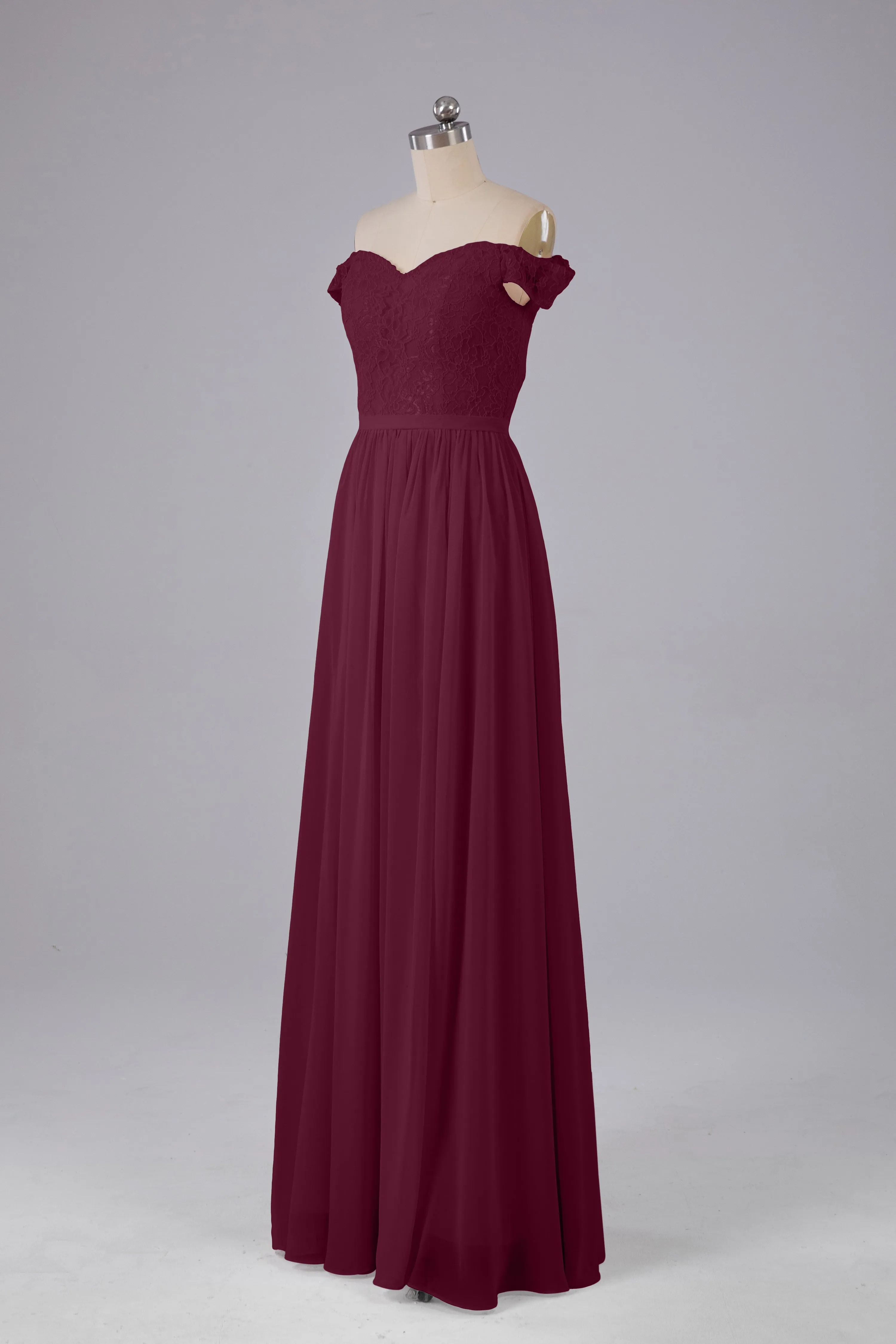 Off The Shoulder Long Bridesmaid Dresses