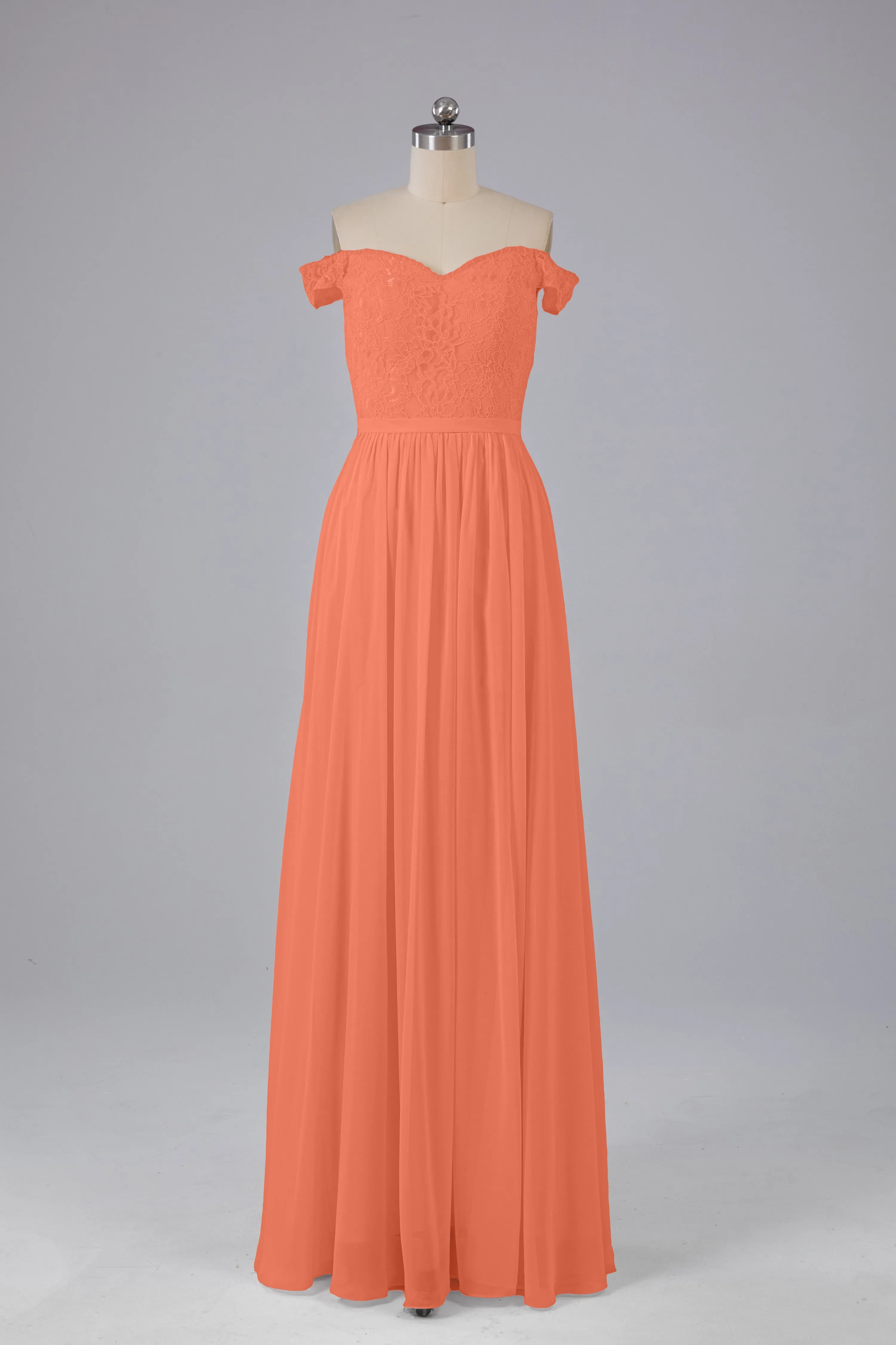 Off The Shoulder Long Bridesmaid Dresses