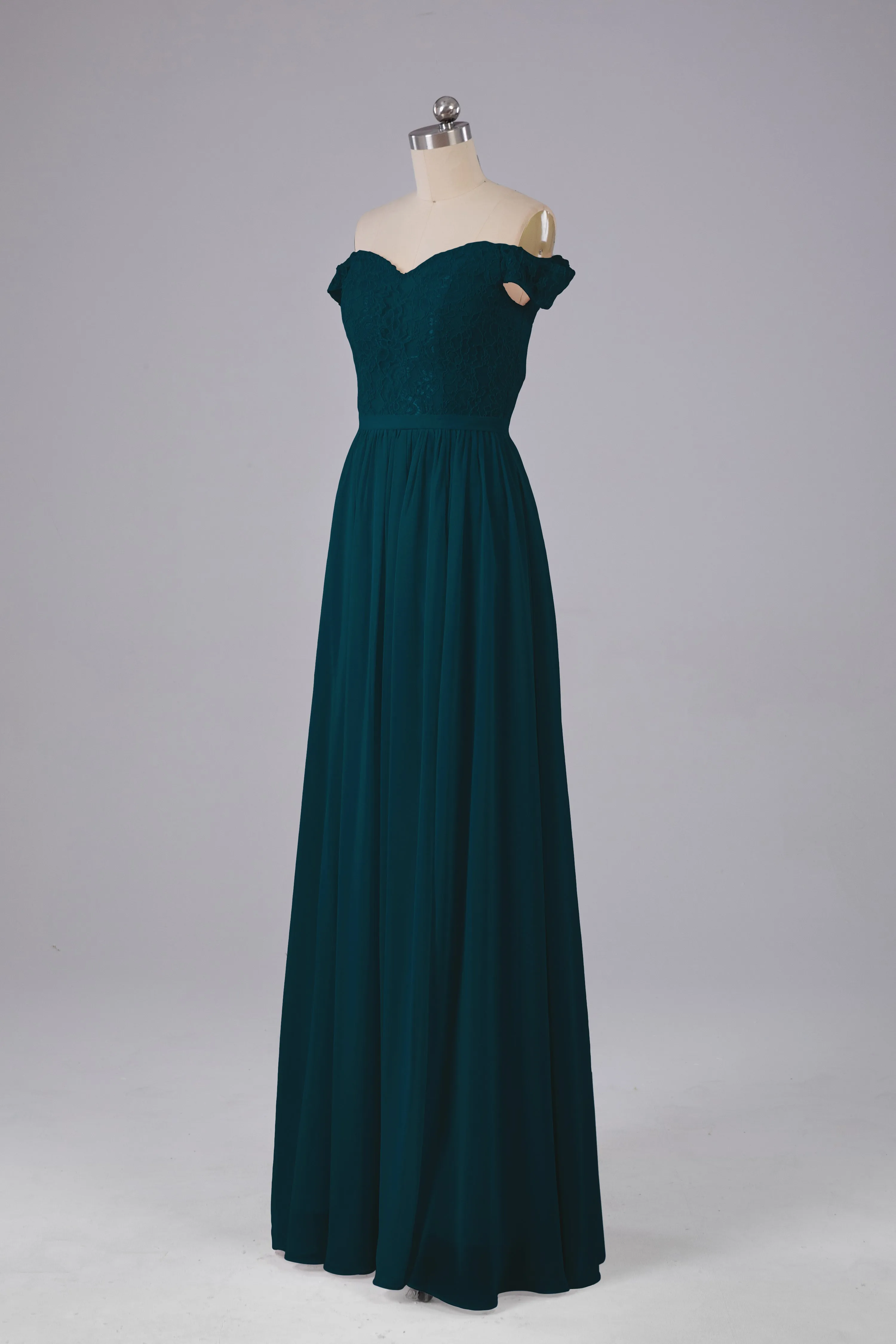 Off The Shoulder Long Bridesmaid Dresses