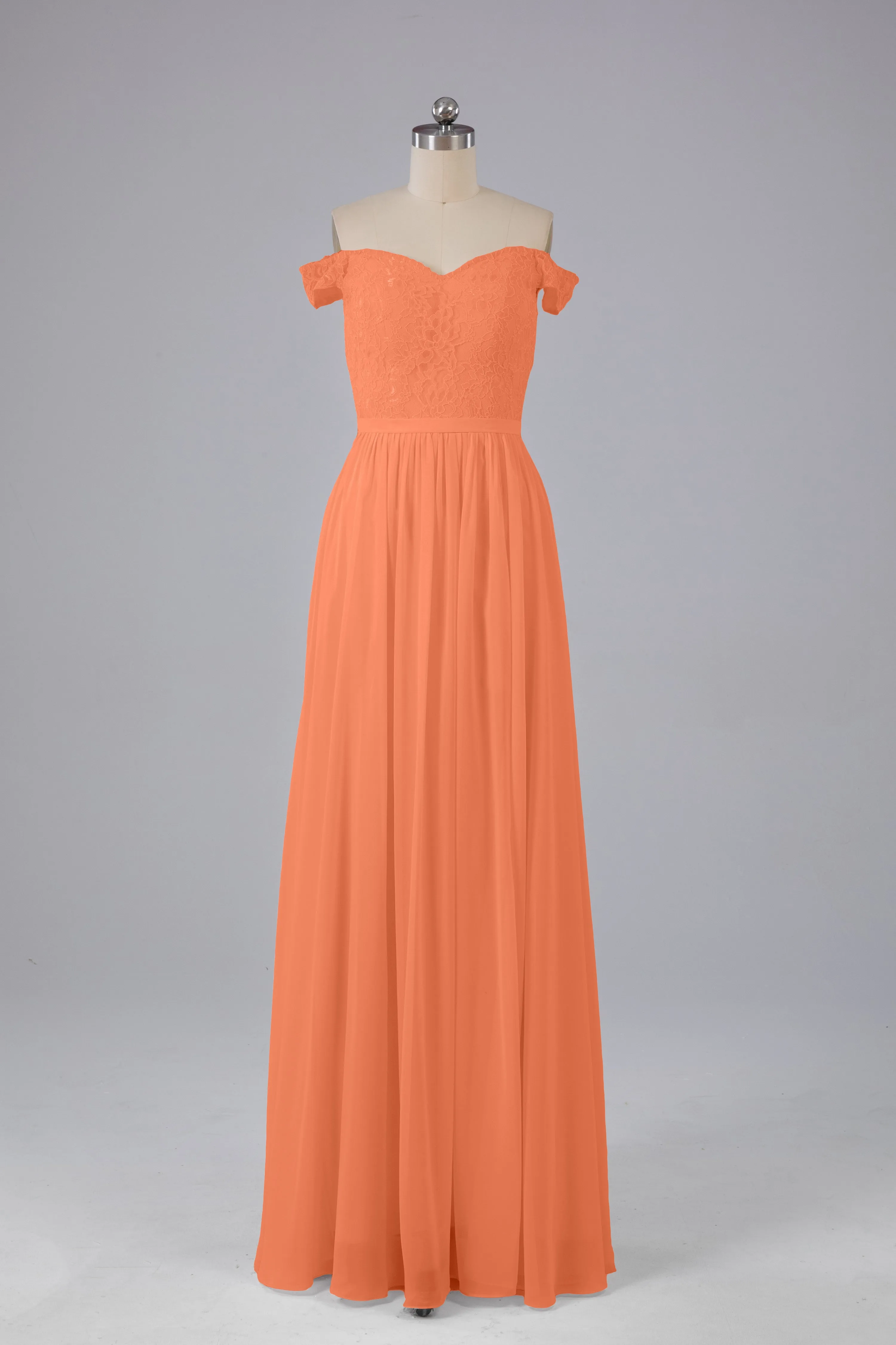 Off The Shoulder Long Bridesmaid Dresses