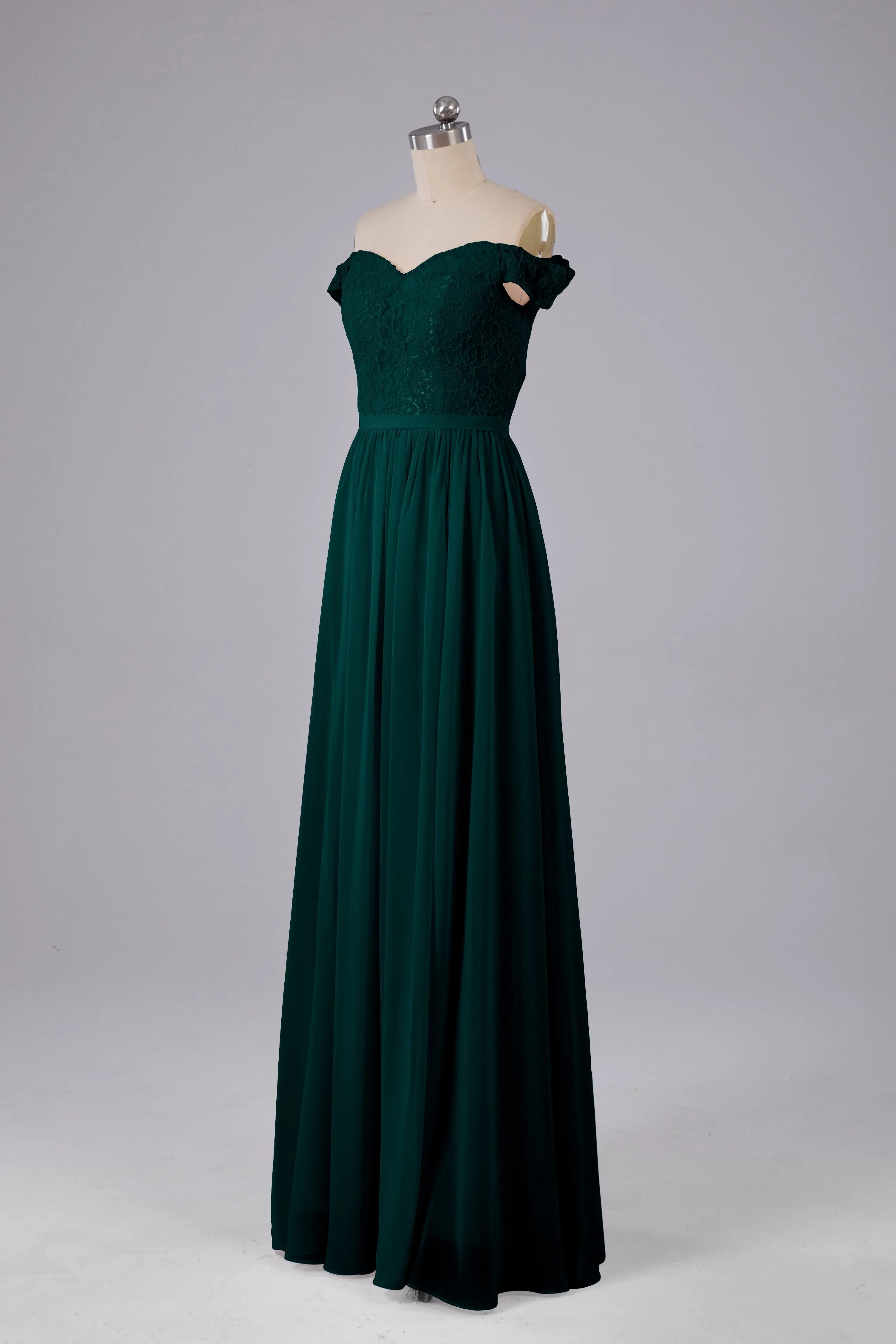Off The Shoulder Long Bridesmaid Dresses