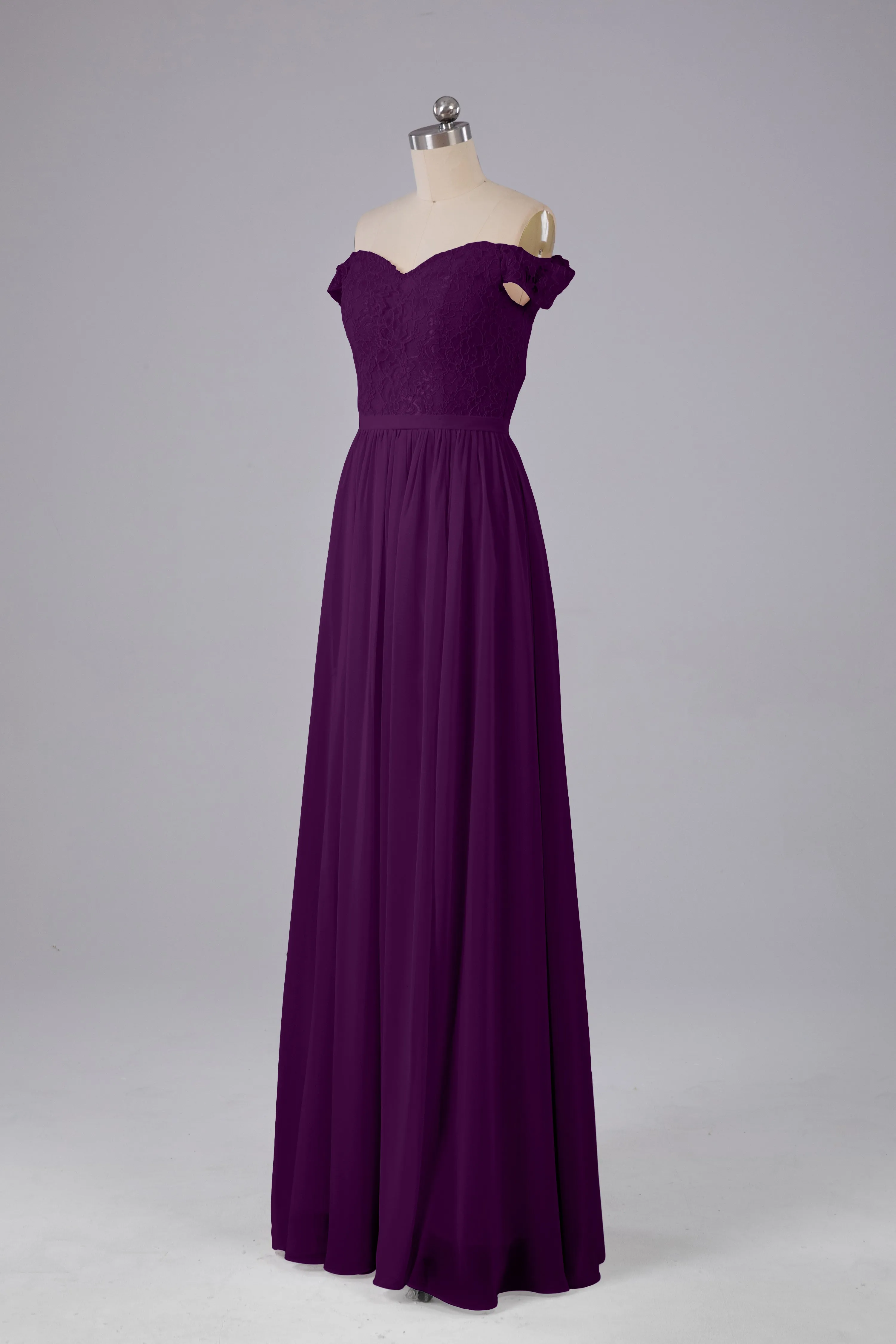 Off The Shoulder Long Bridesmaid Dresses
