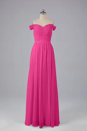 Off The Shoulder Long Bridesmaid Dresses