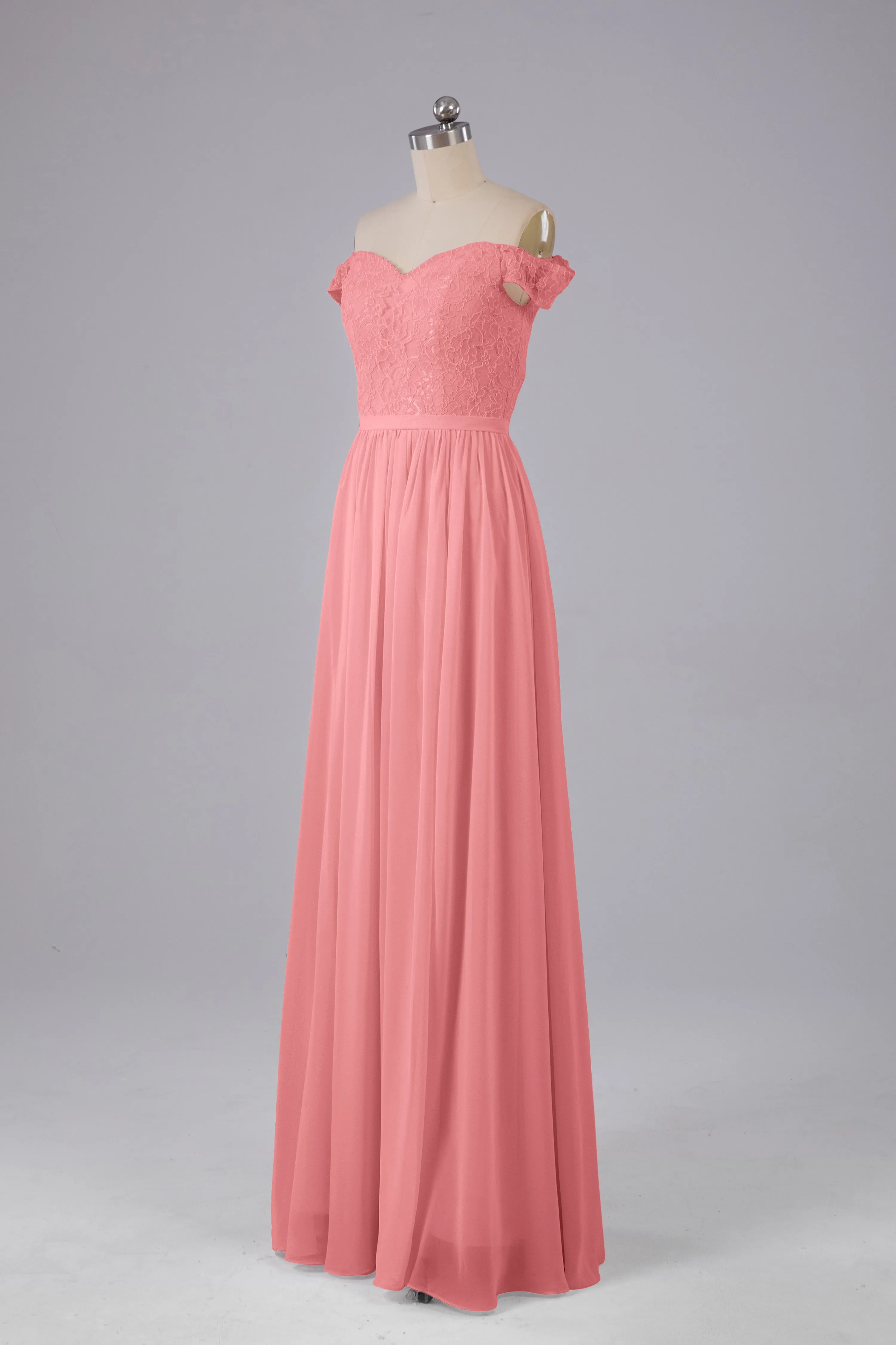 Off The Shoulder Long Bridesmaid Dresses