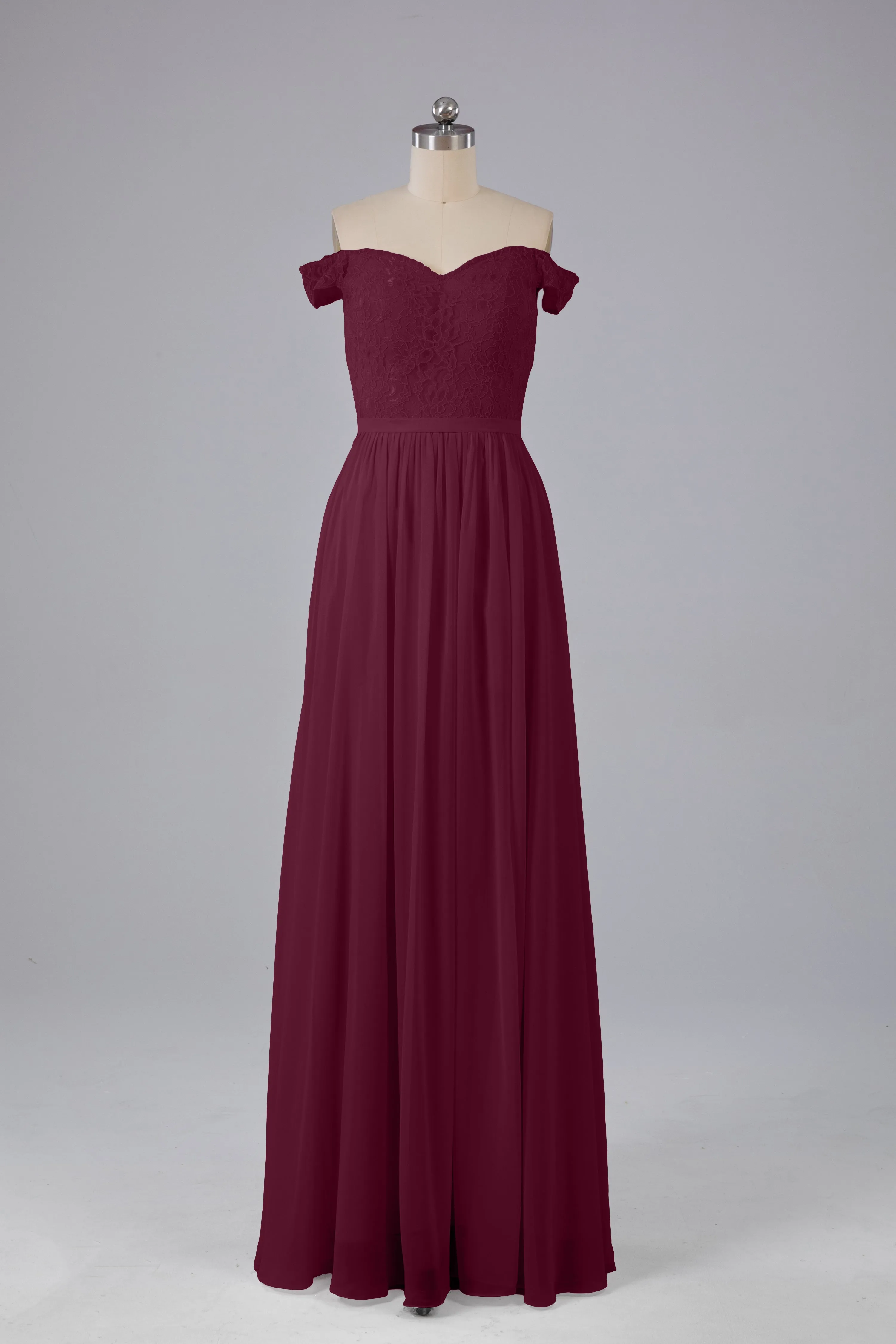 Off The Shoulder Long Bridesmaid Dresses