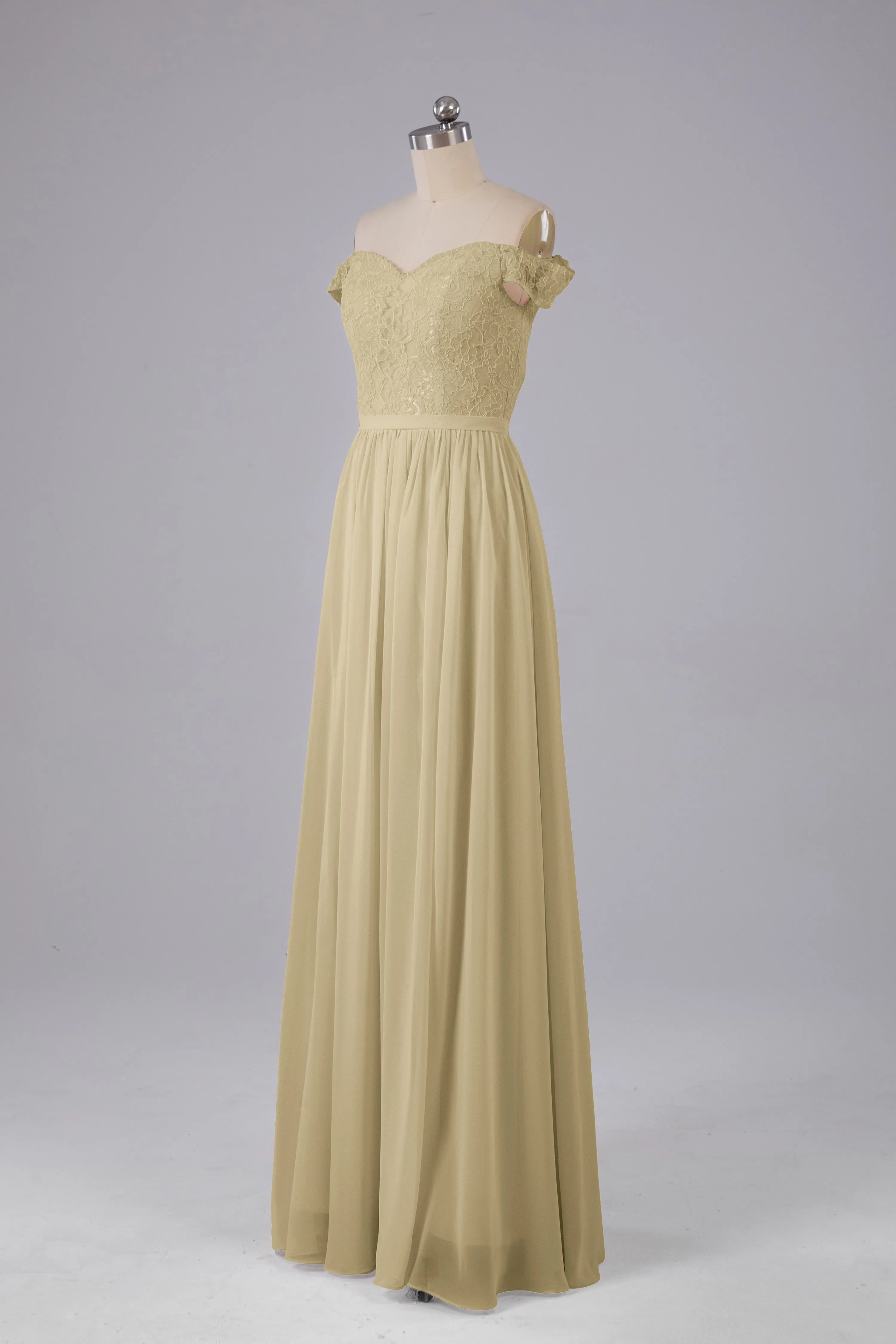 Off The Shoulder Long Bridesmaid Dresses