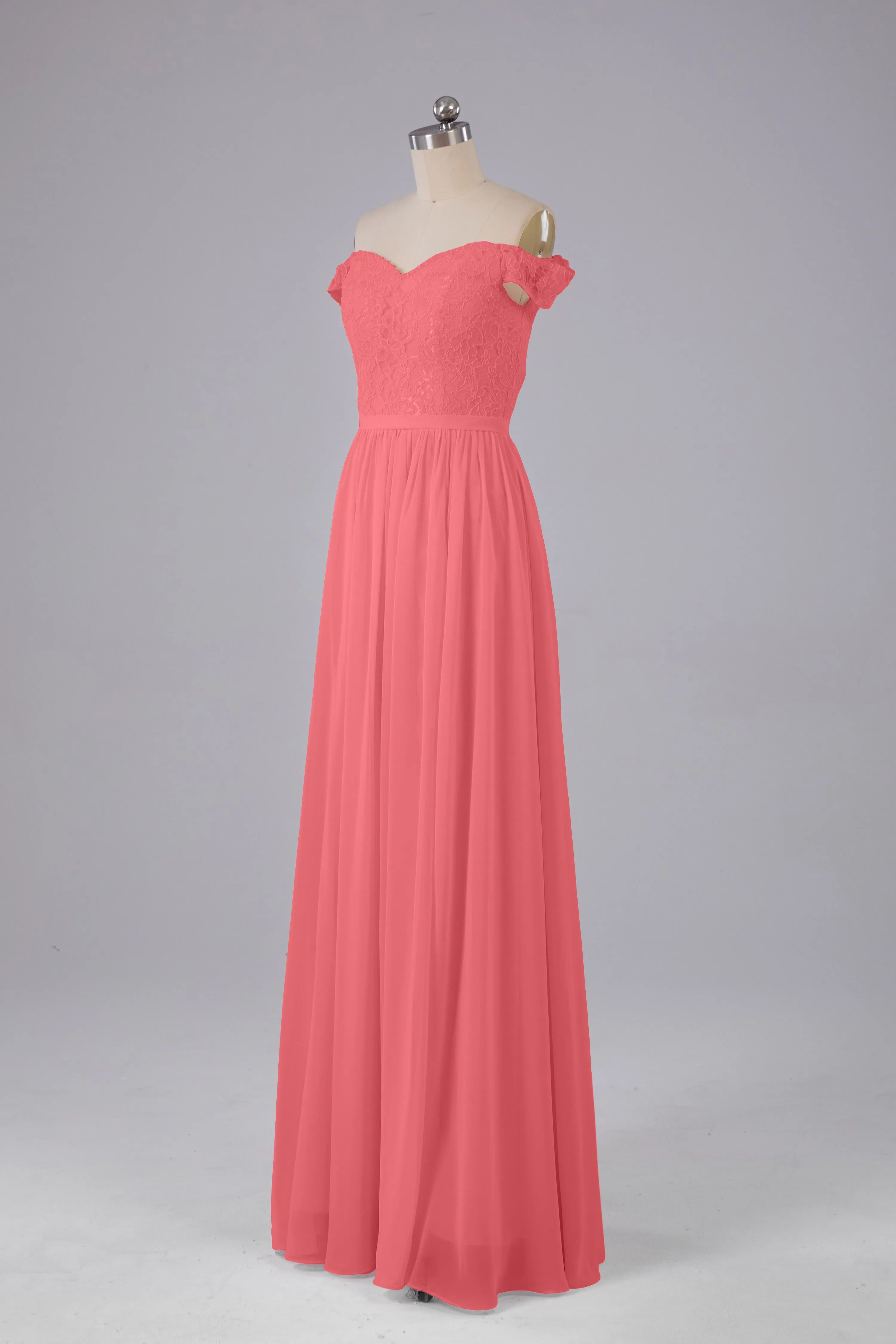 Off The Shoulder Long Bridesmaid Dresses