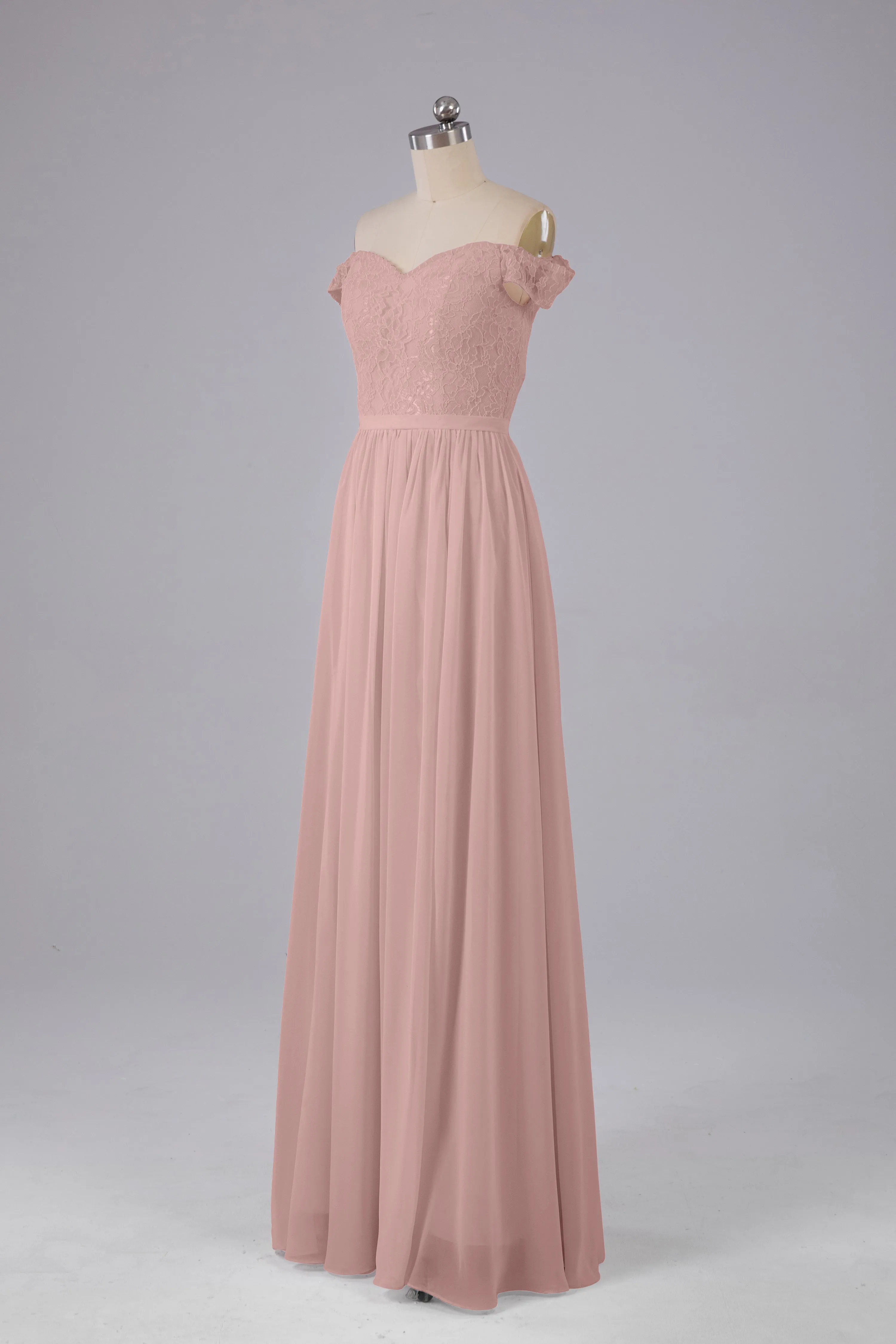 Off The Shoulder Long Bridesmaid Dresses