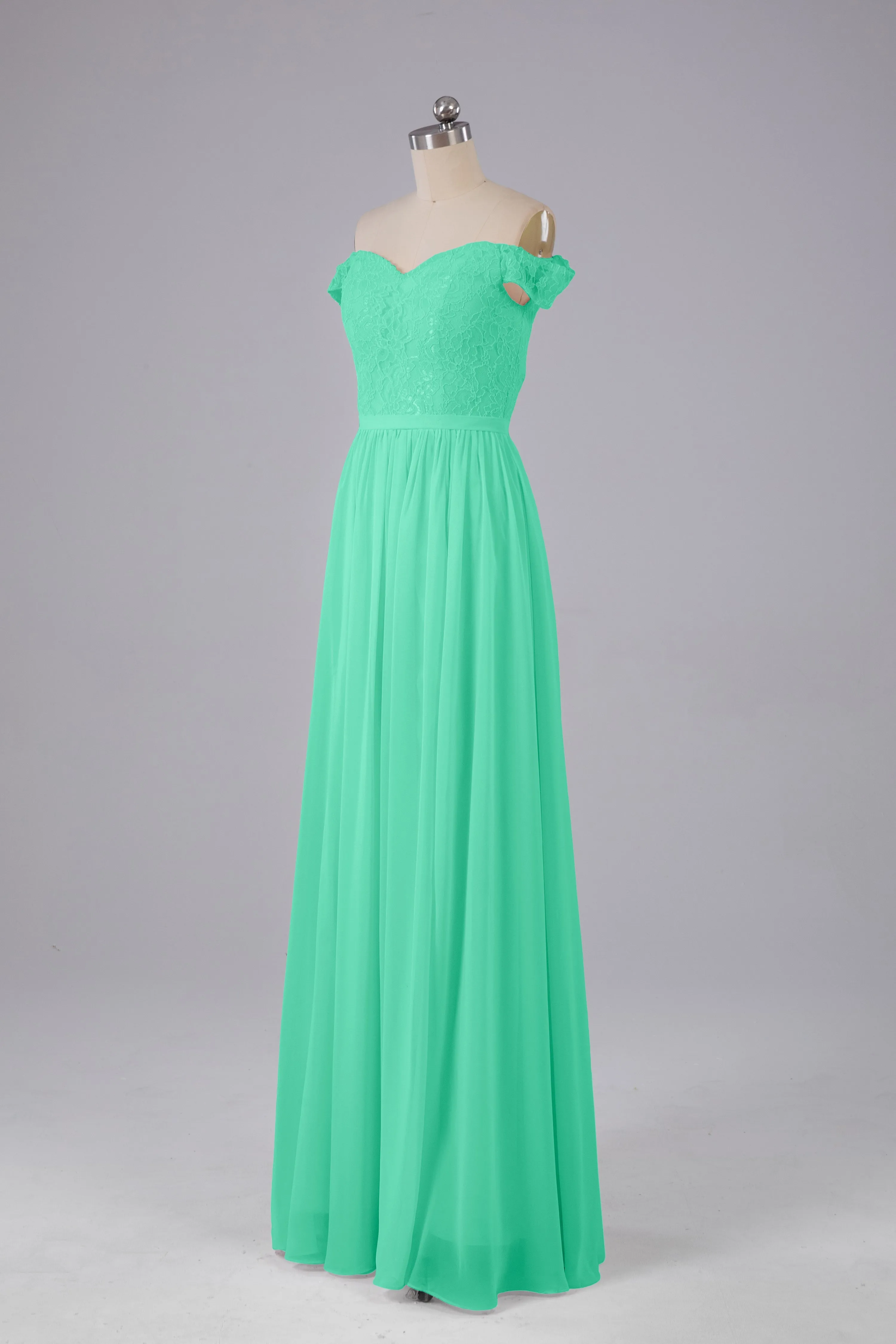 Off The Shoulder Long Bridesmaid Dresses