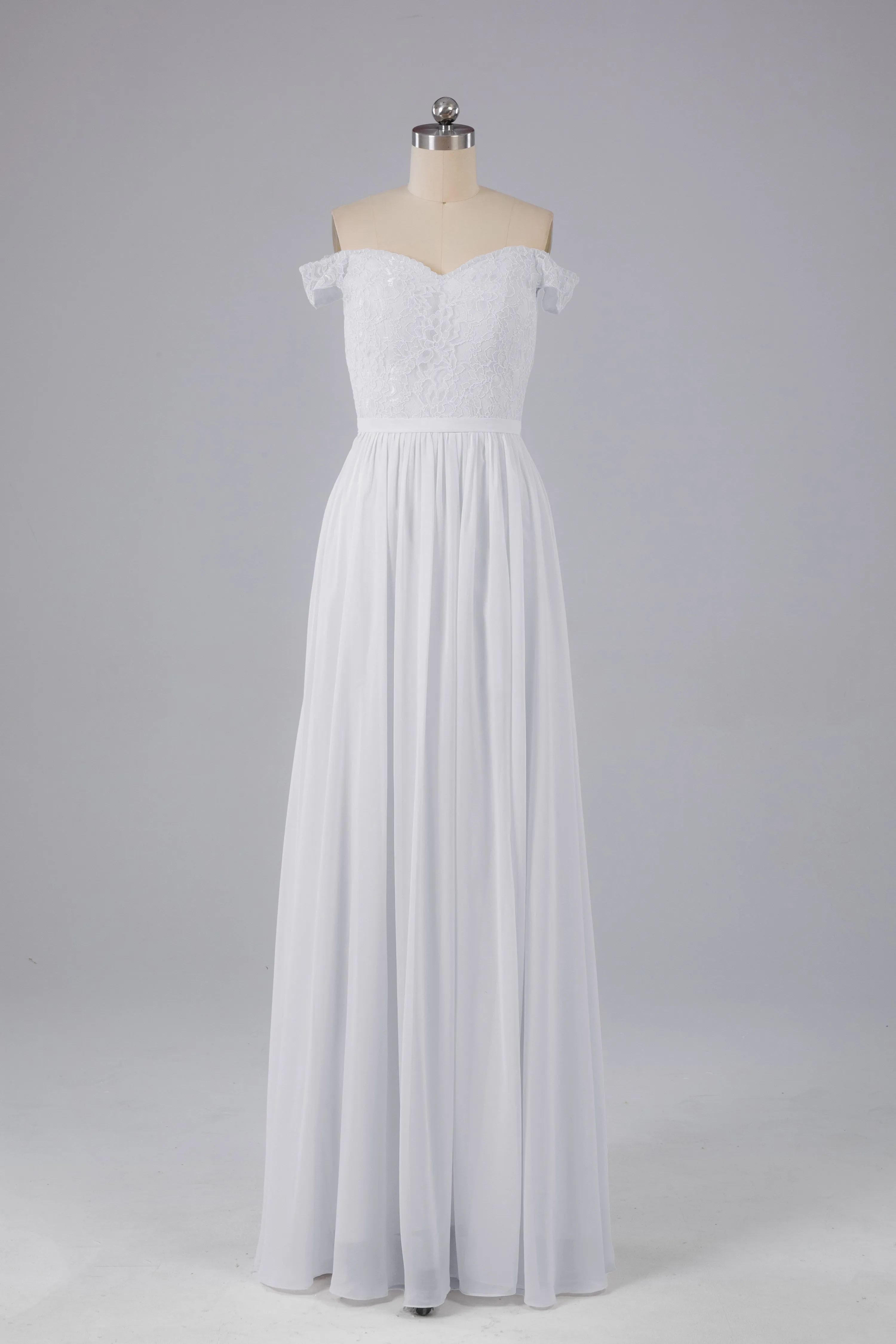 Off The Shoulder Long Bridesmaid Dresses