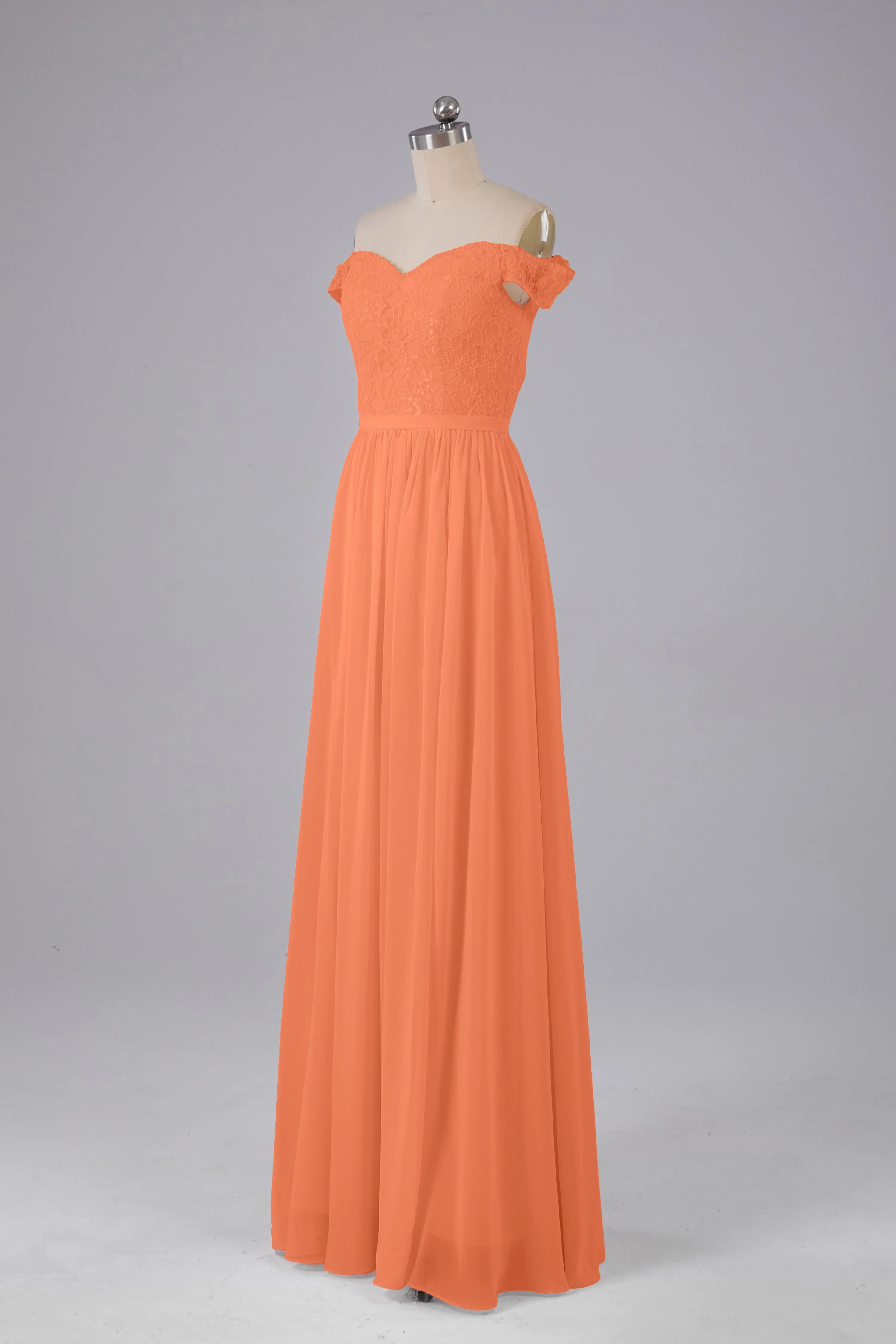 Off The Shoulder Long Bridesmaid Dresses