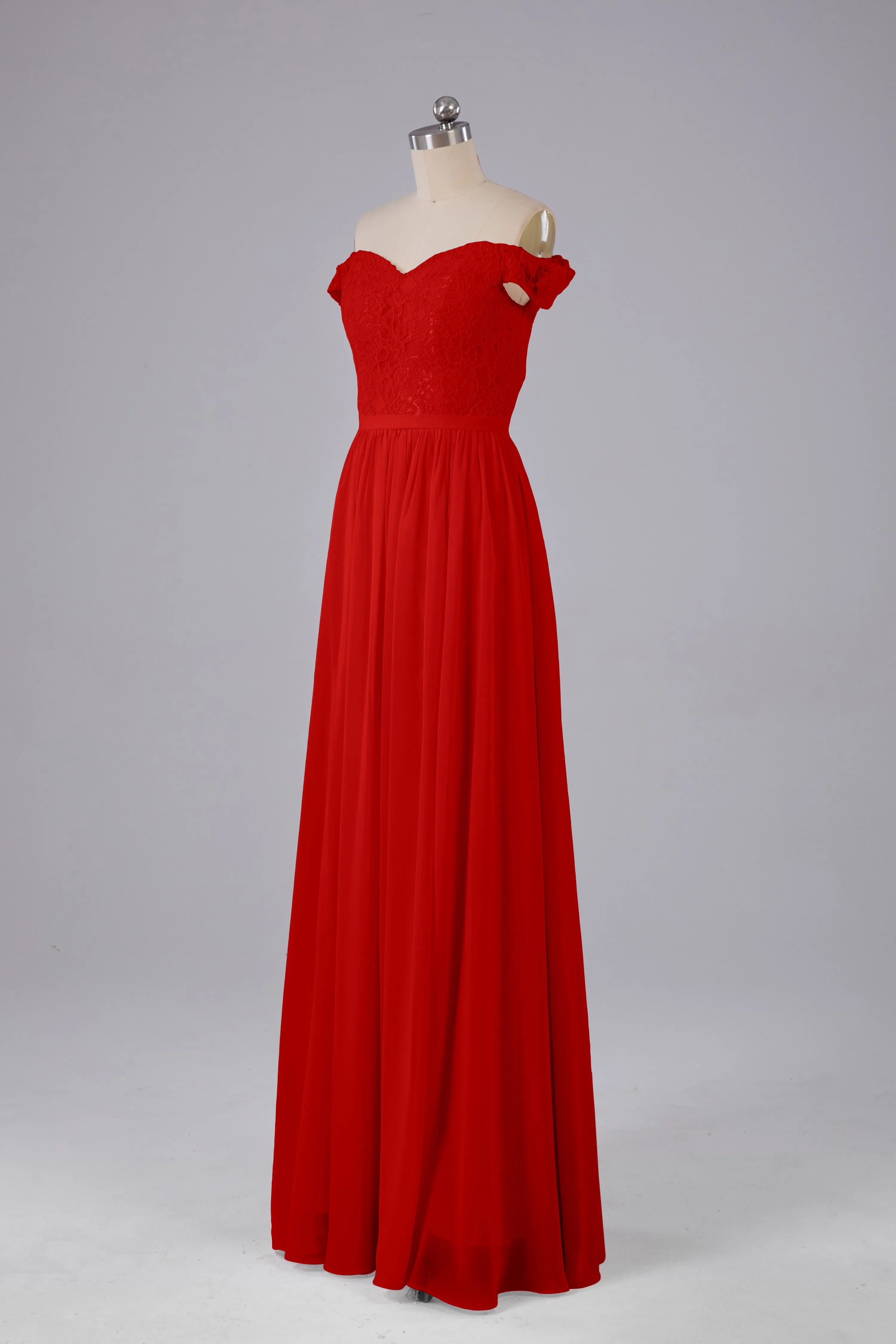 Off The Shoulder Long Bridesmaid Dresses