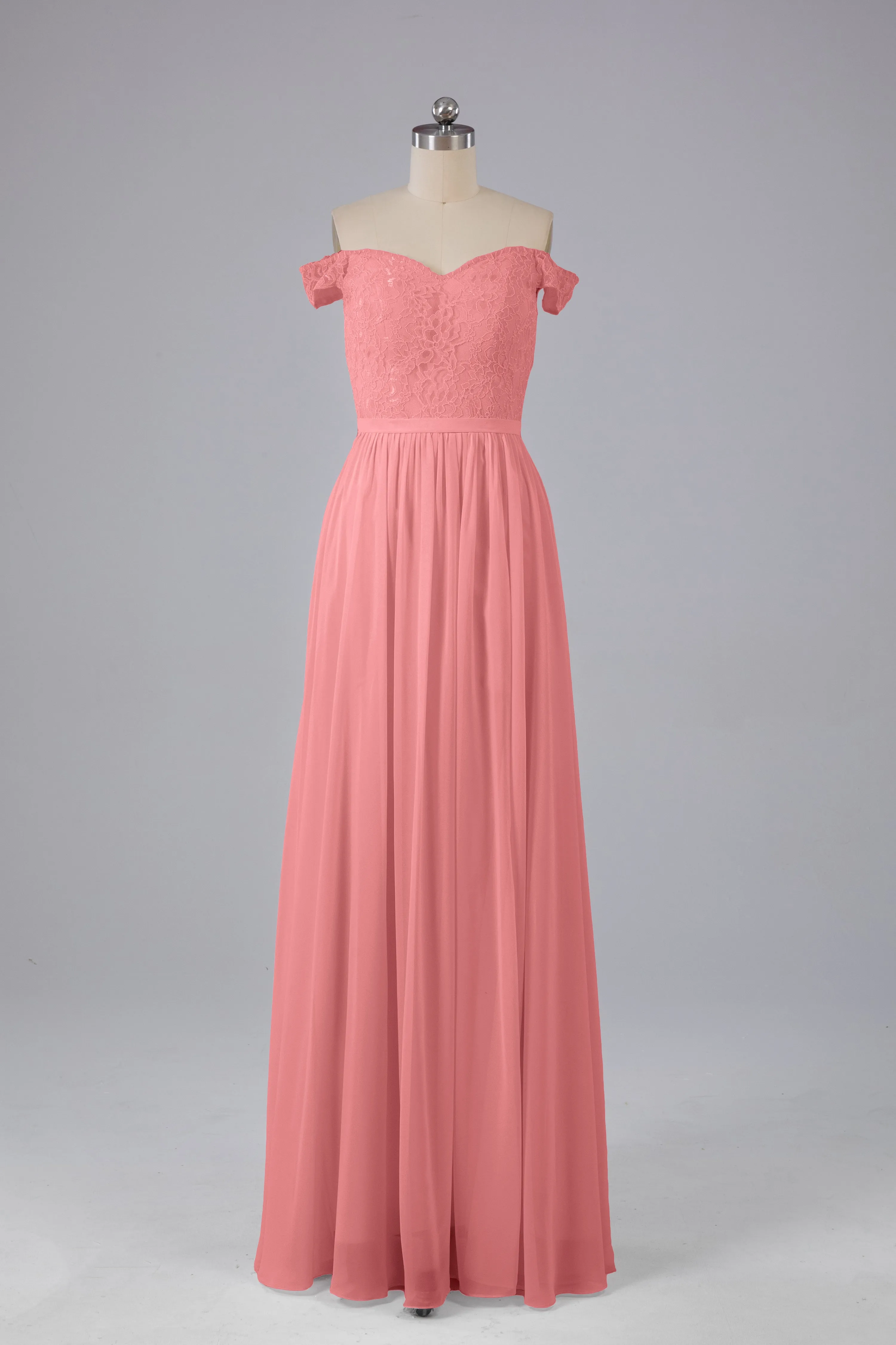 Off The Shoulder Long Bridesmaid Dresses