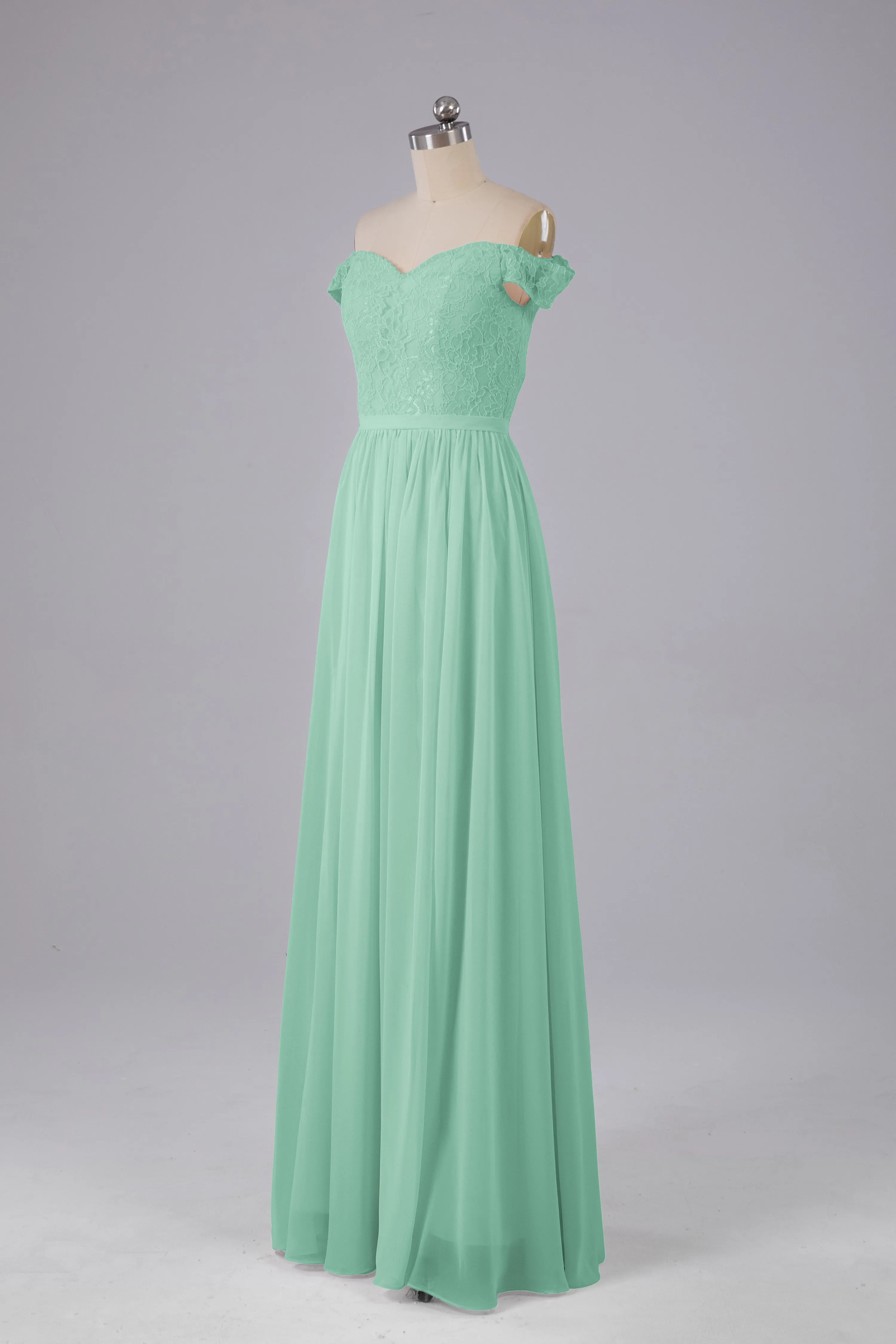Off The Shoulder Long Bridesmaid Dresses