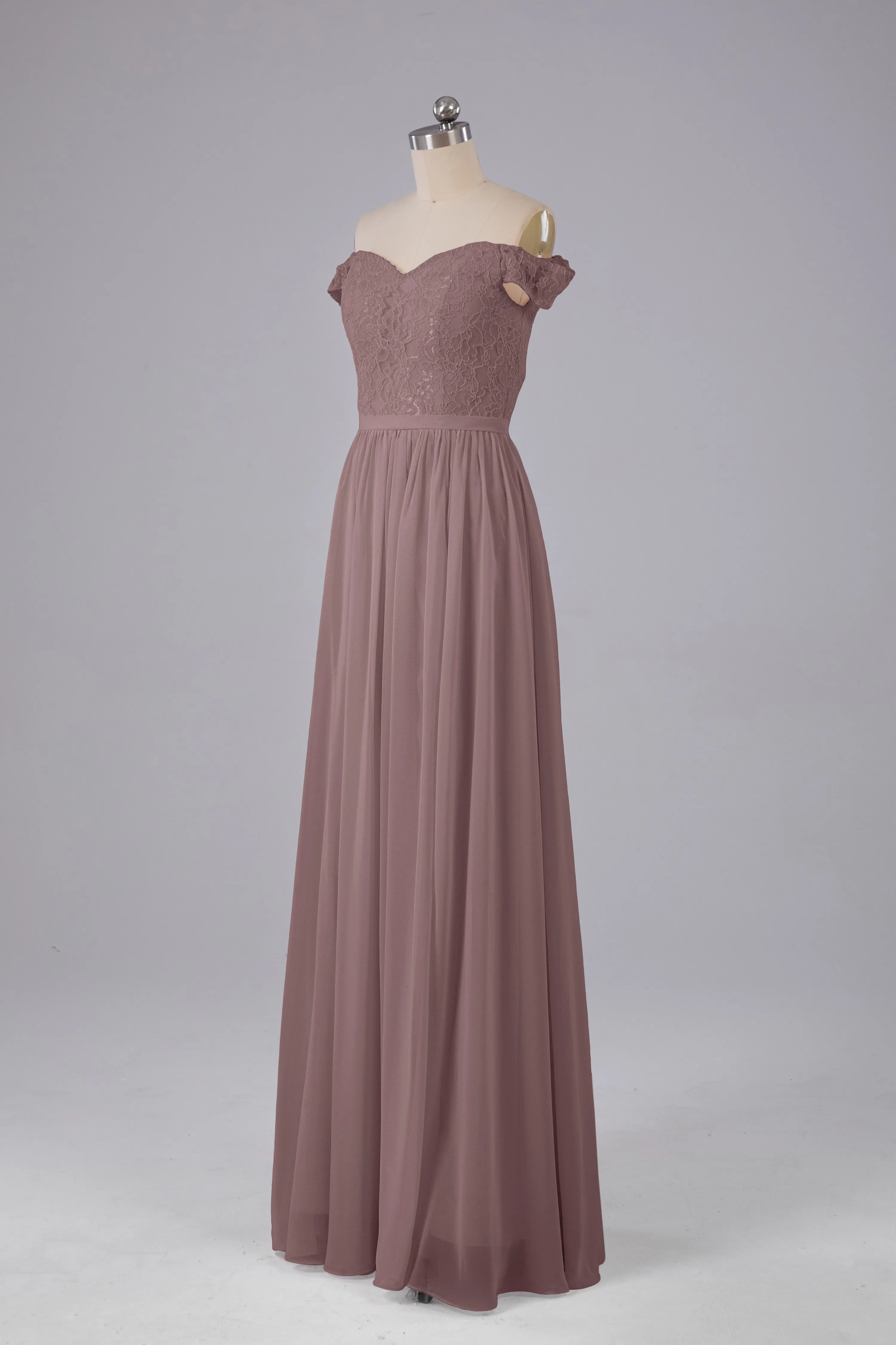 Off The Shoulder Long Bridesmaid Dresses