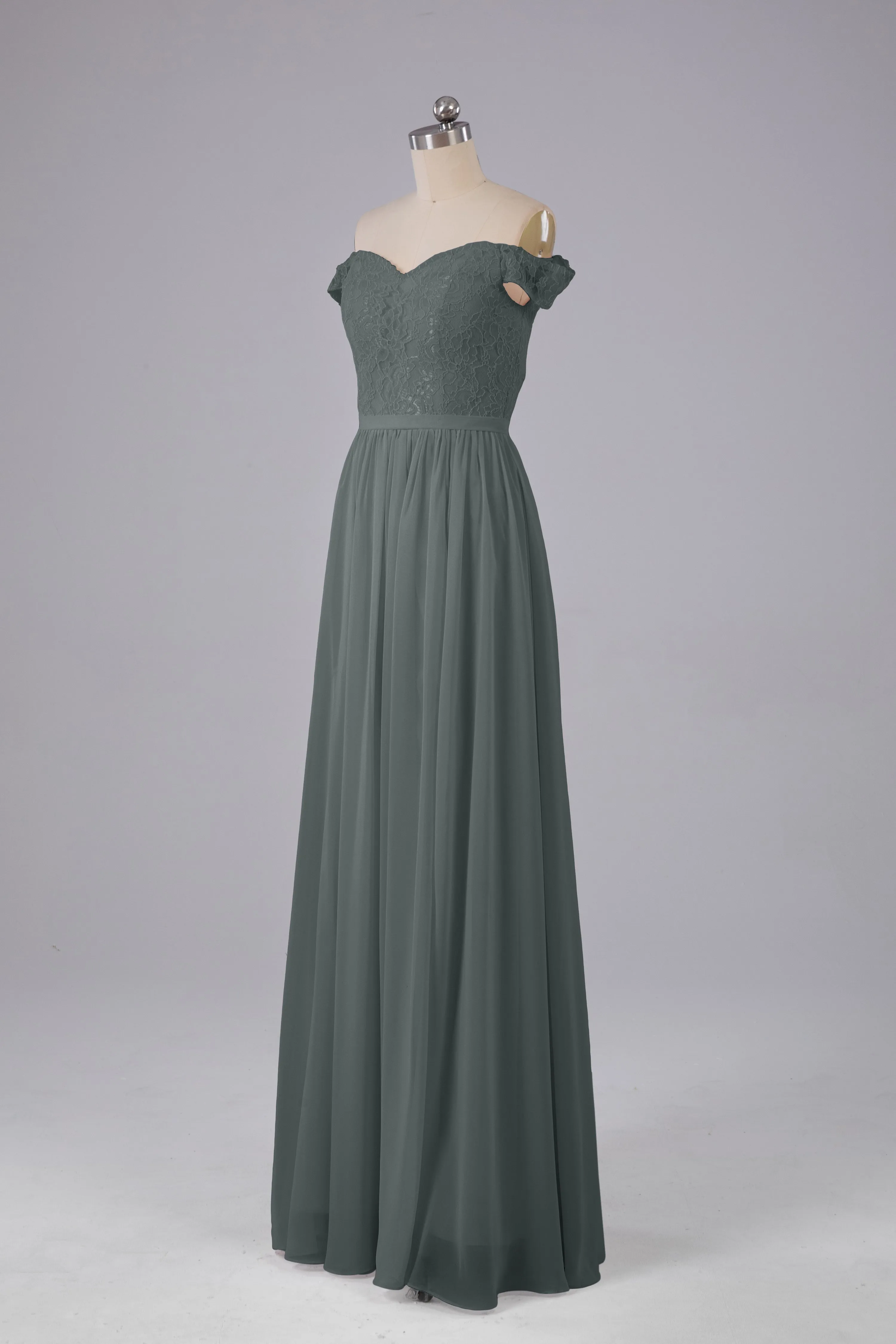 Off The Shoulder Long Bridesmaid Dresses