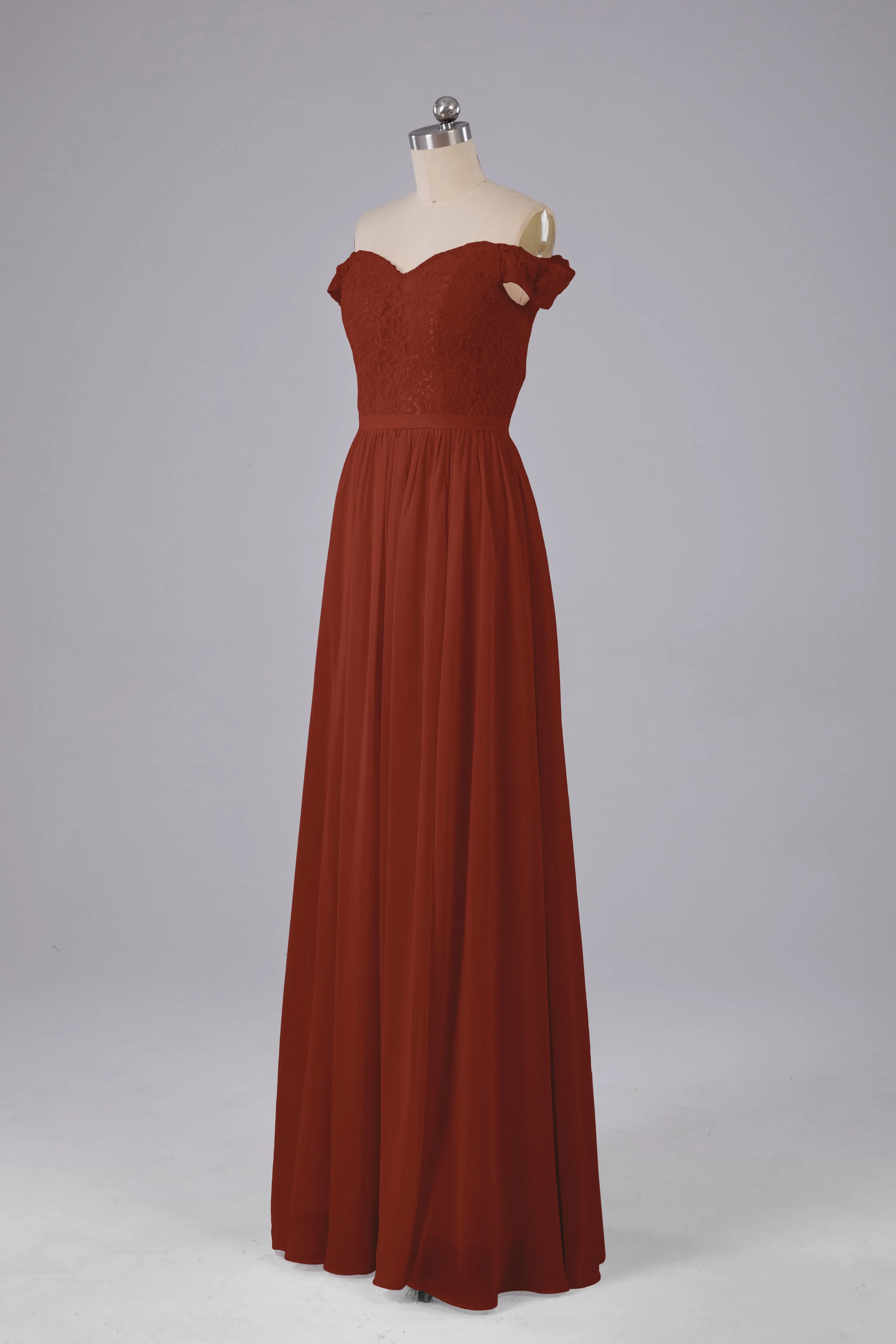 Off The Shoulder Long Bridesmaid Dresses
