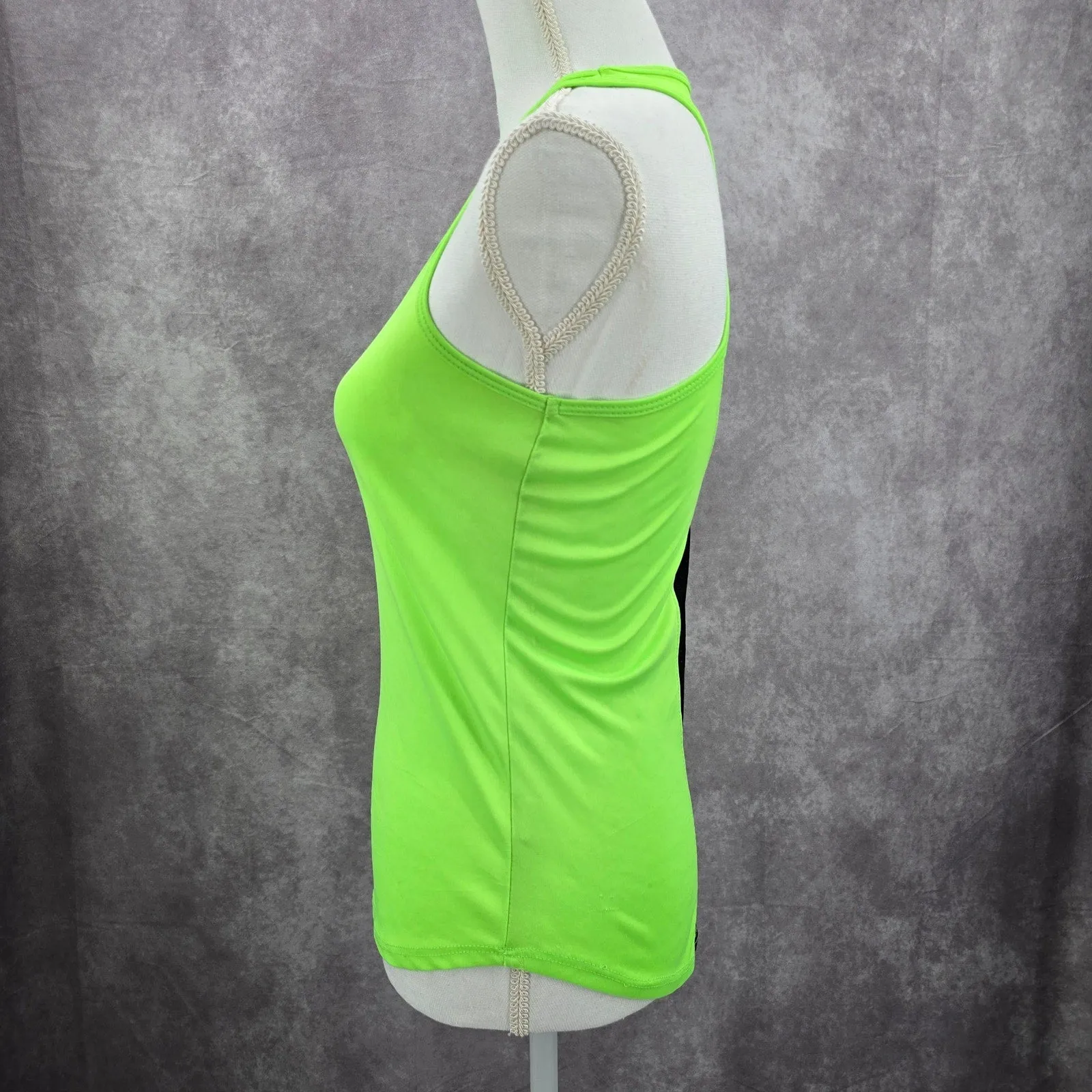 OMT Active Green Racerback Cutout Performance Sports Activewear Tank Top Small